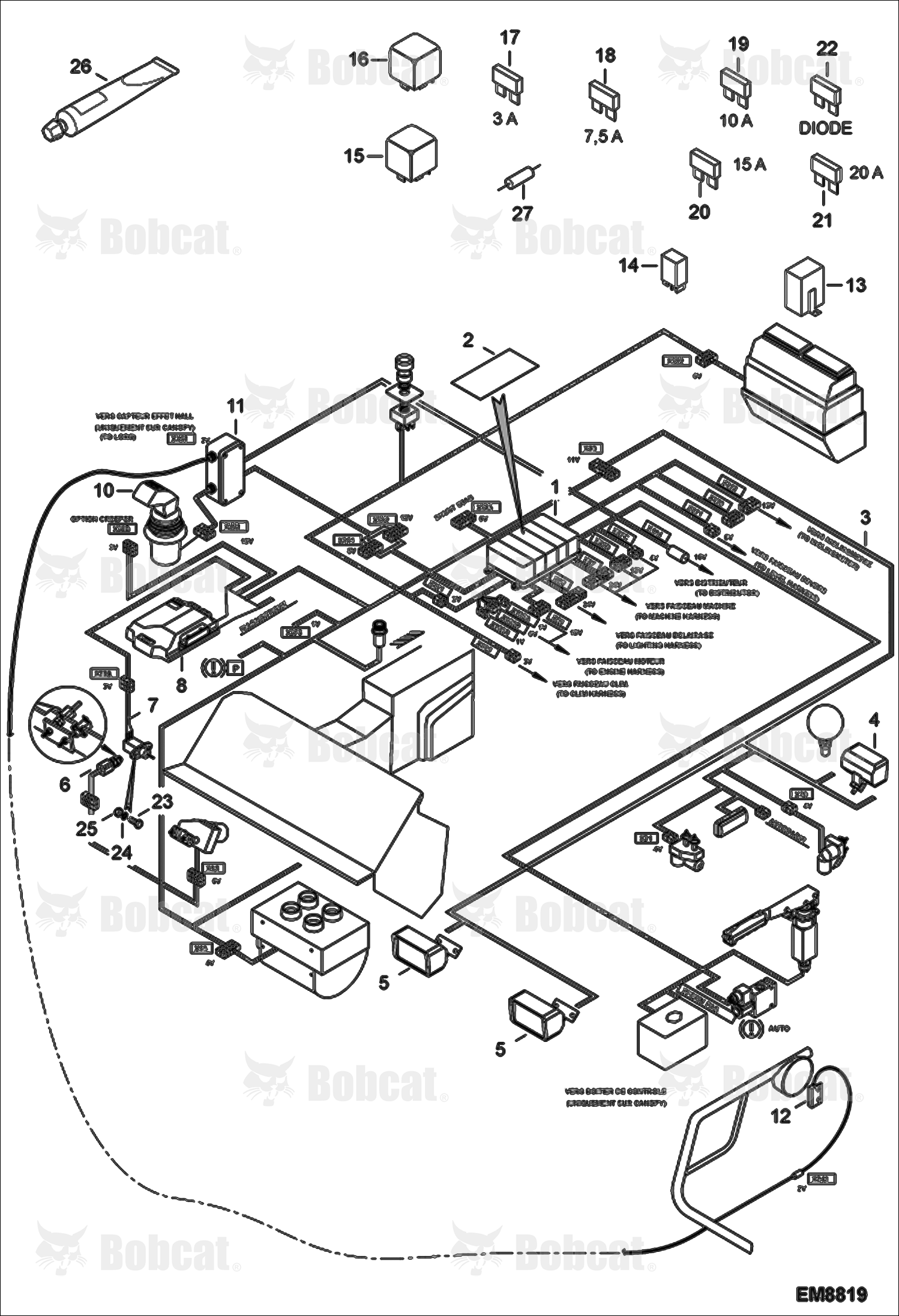 Electrical Circuit CAB  A8HM11001 - A8HM12000, A8HN11001 - A8HN12000