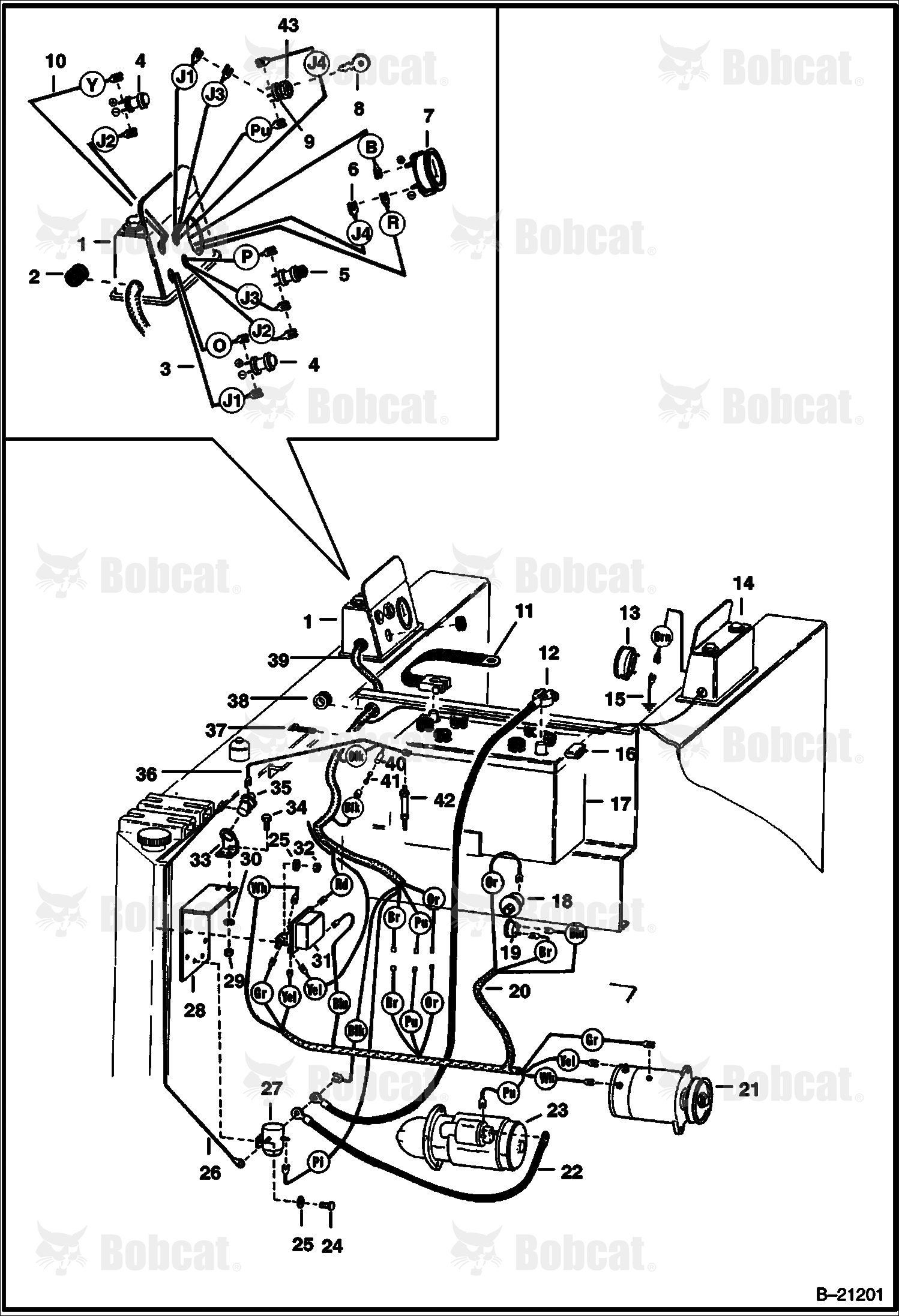 Main Frame Electrical Circuitry (M-500 Deutz Diesel)