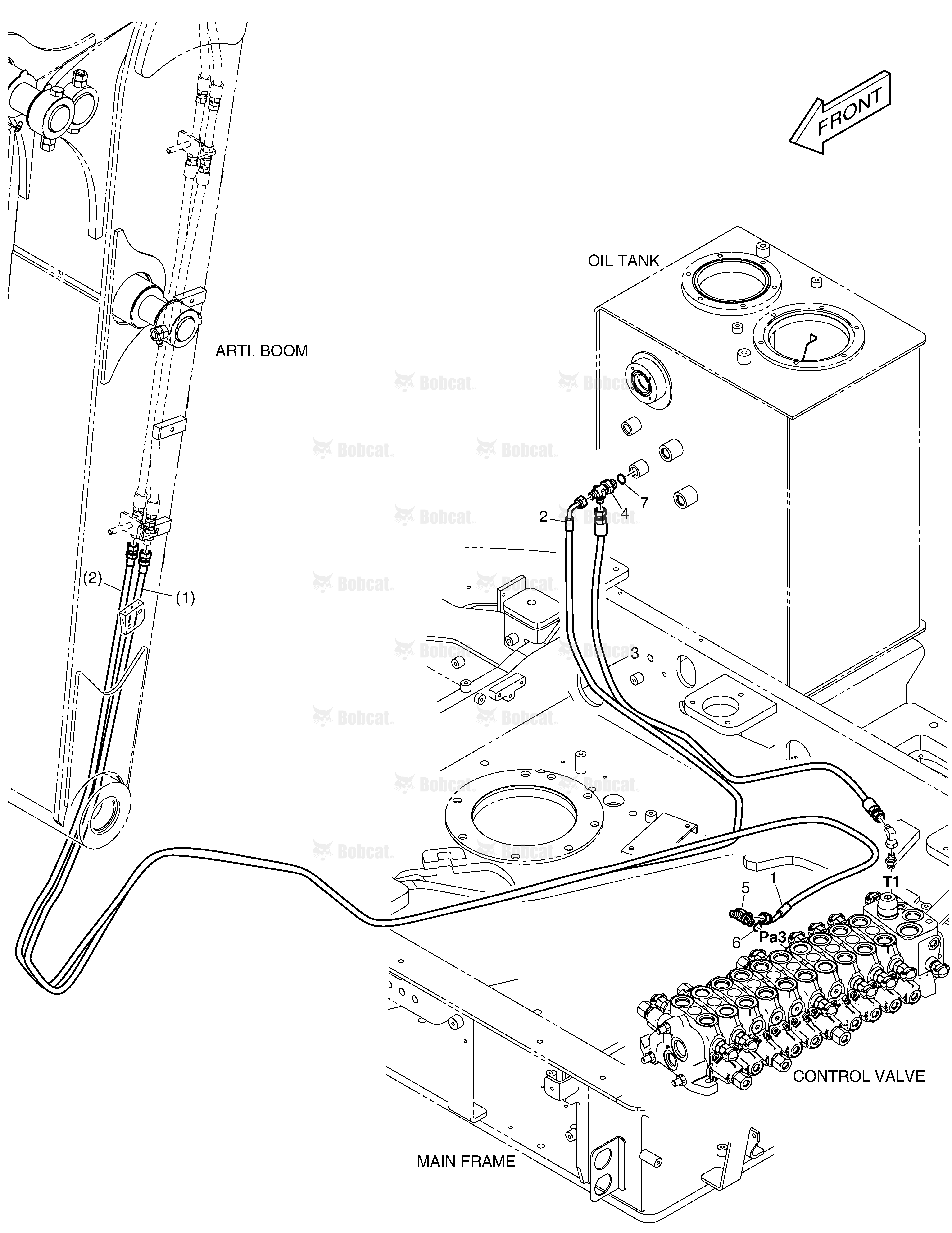 Articulated Boom (Pilot Piping - Arm Lock V/V)