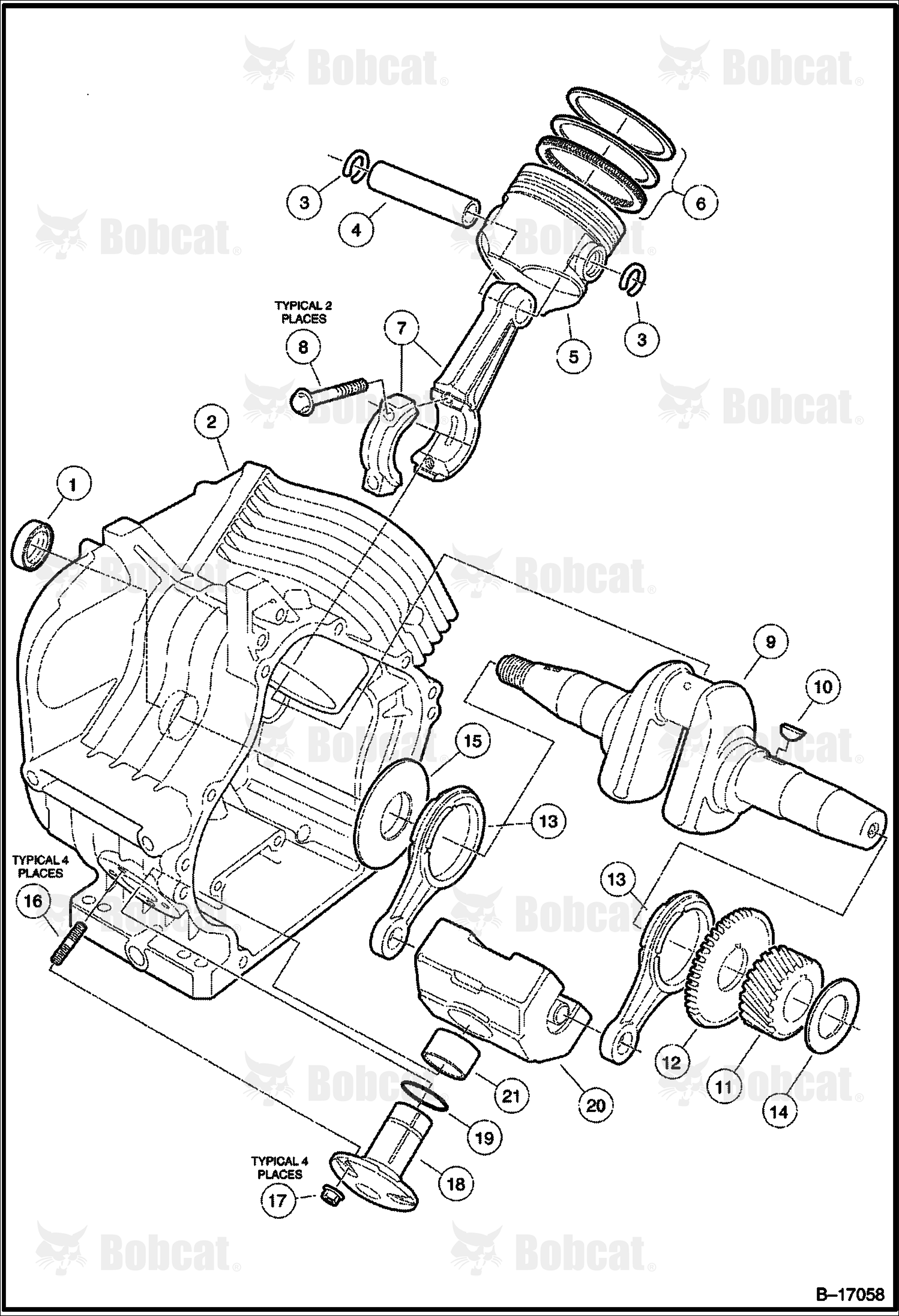 Crankcase & Crankshaft (FE400 Engine)