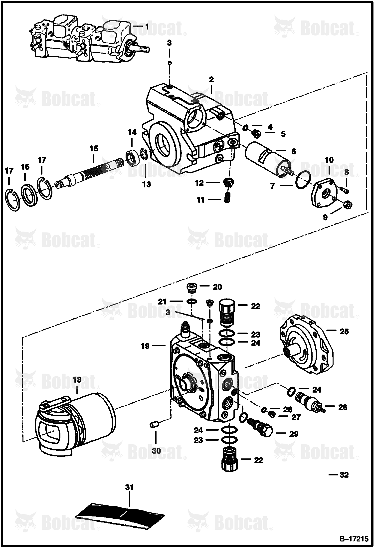Hydrostatic Pump (Pulley Side)