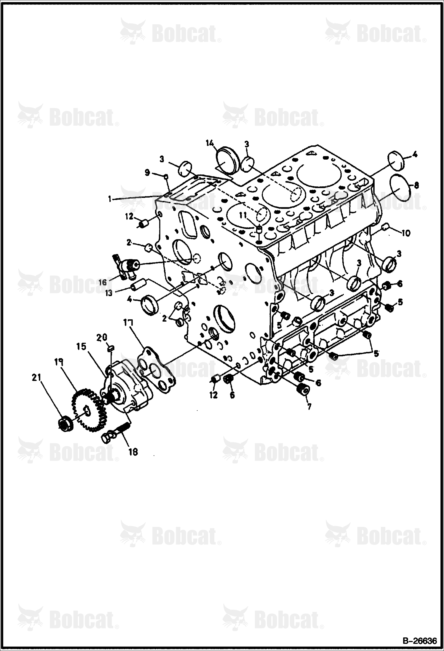 Crankcase (Kubota D722)