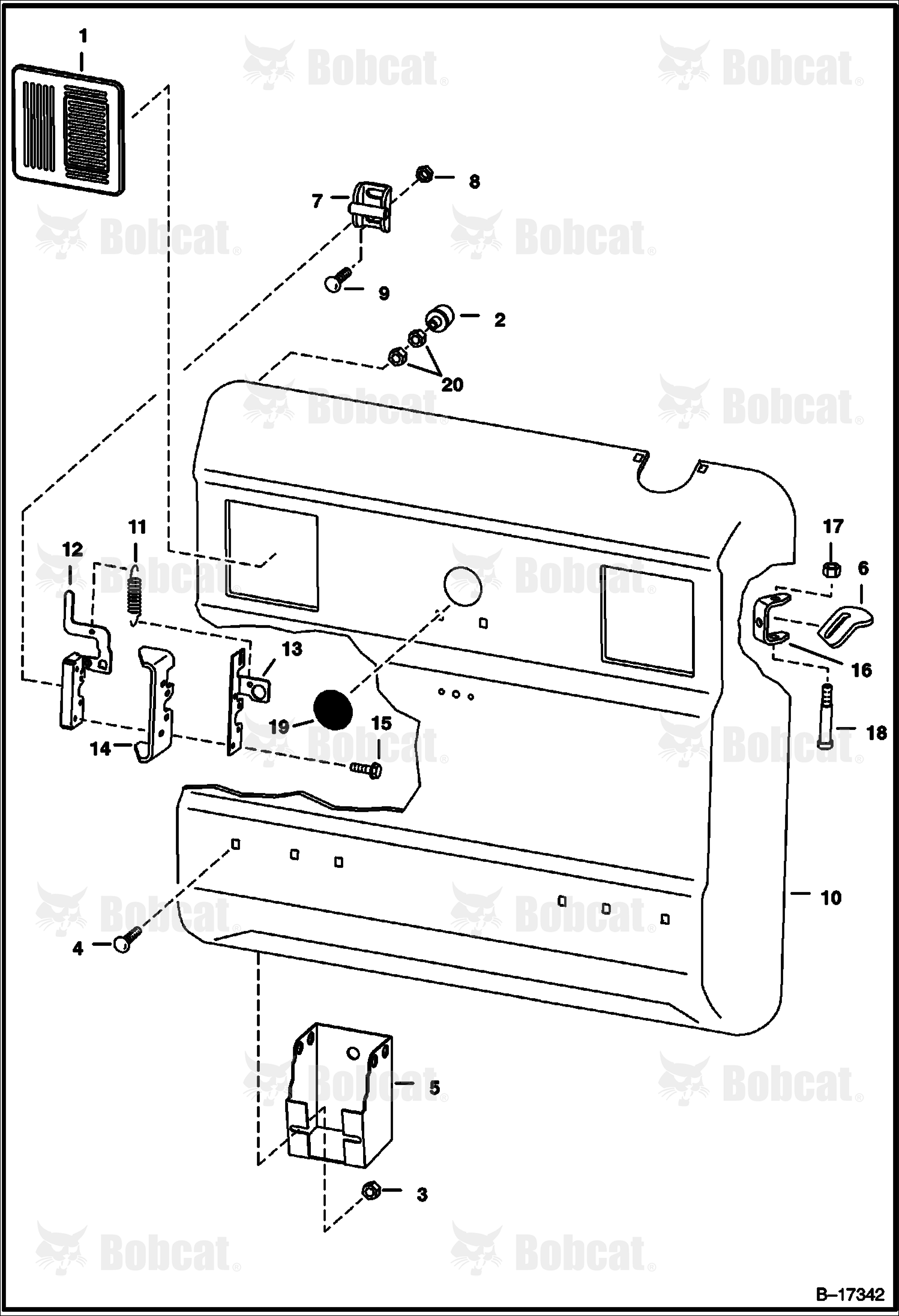 Rear Door (One Piece)  512225976 & Above, 512441138 & Above, 512612659 & Above