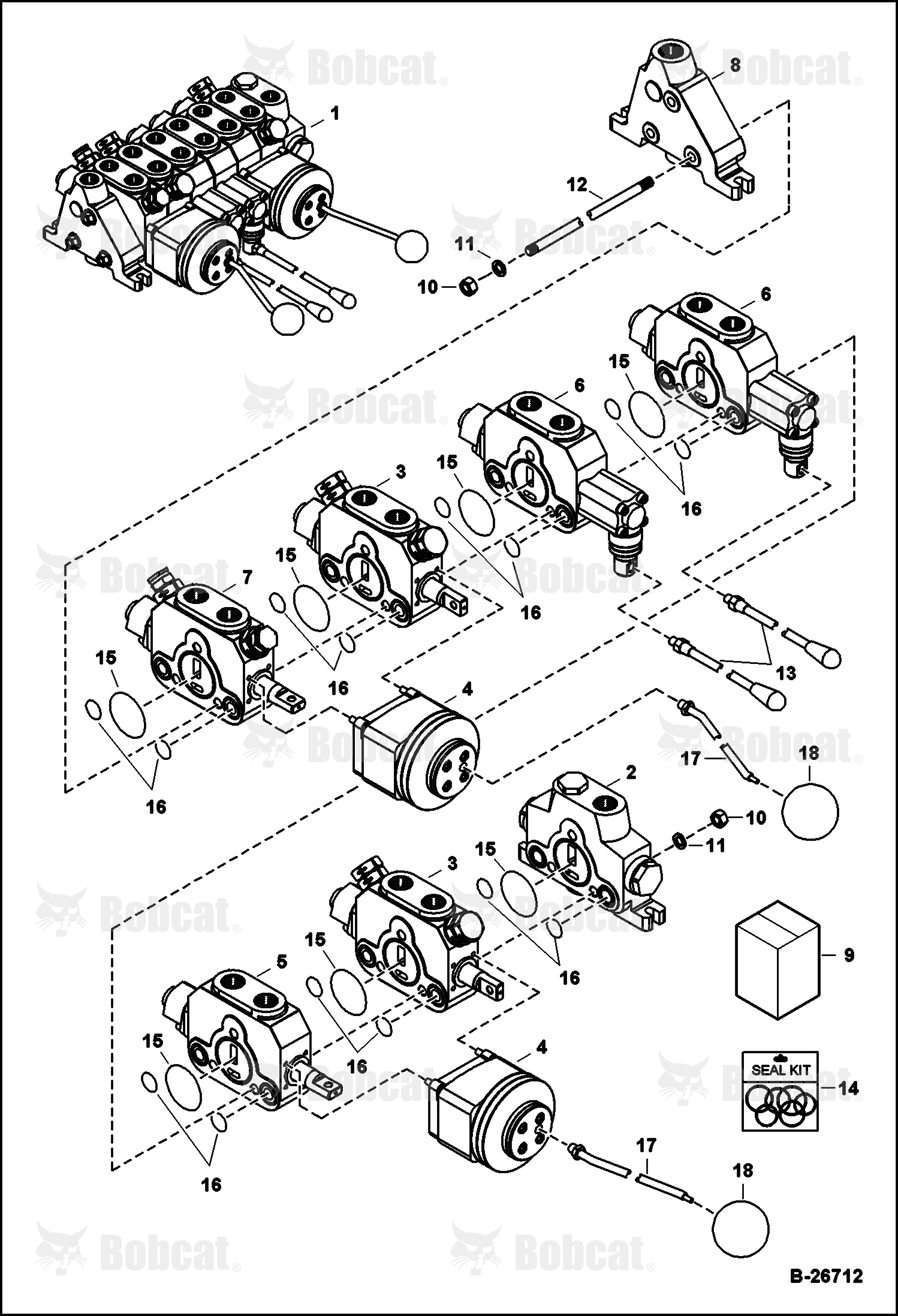 Hydraulic Circuitry (Center Mount Valve Assy)