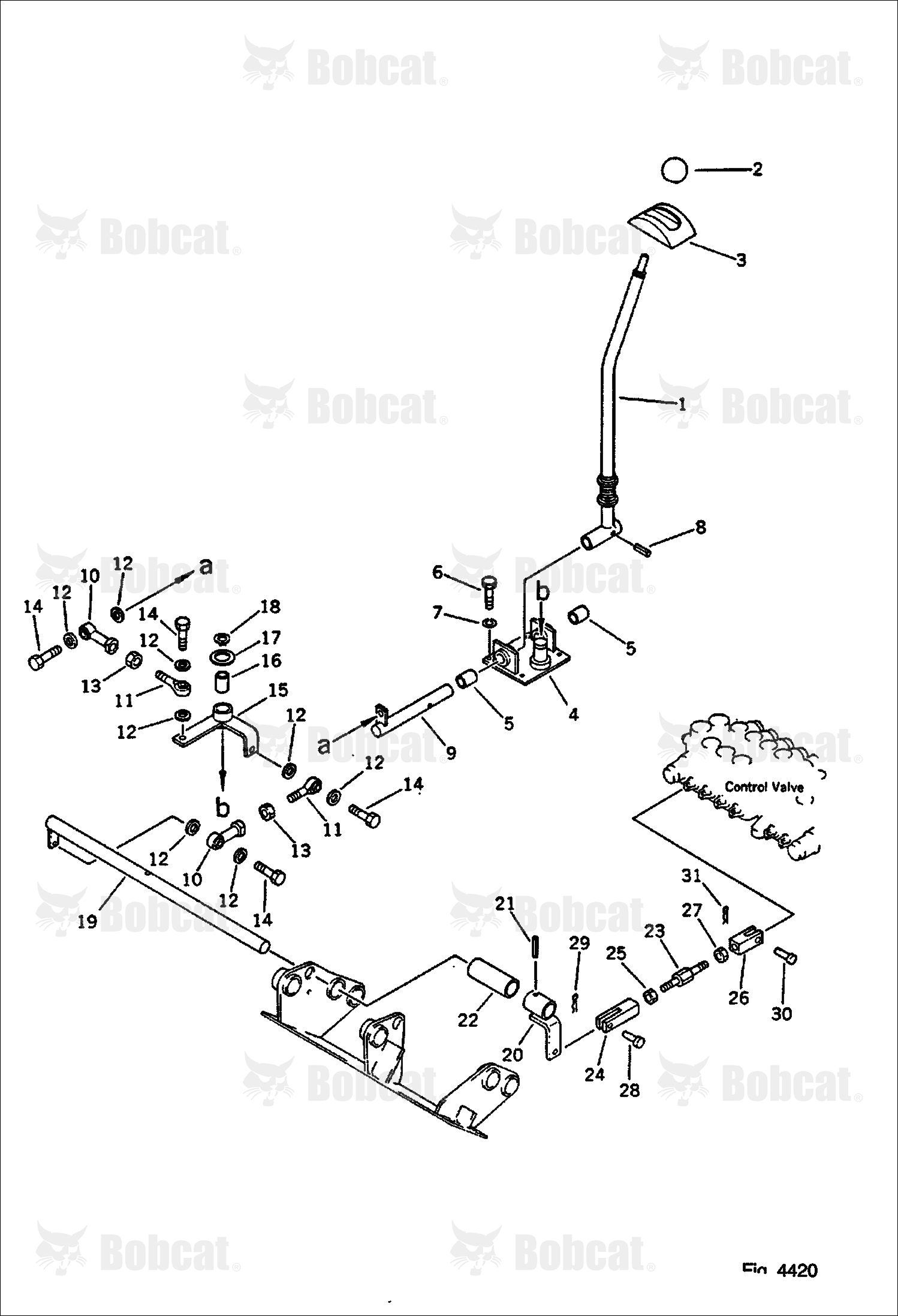 Boom Swing Control Lever