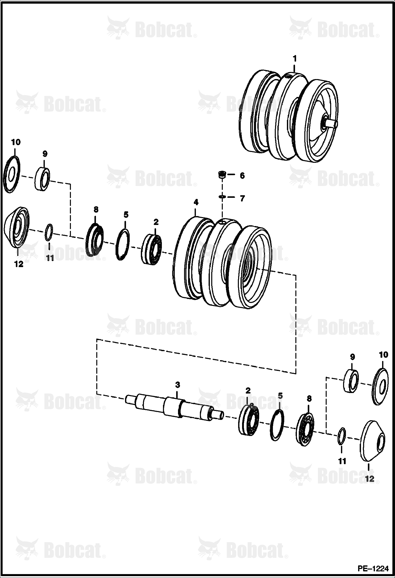 Track Roller 518911001 - 518916540, 516811001 - 516815105, 517511001 - 517515155