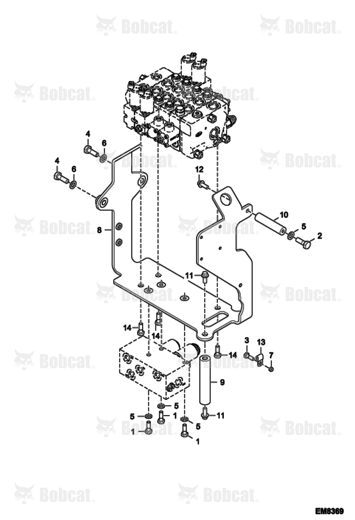 Hydraulic Circuitry (Control Valve Fixation)  AC1C15000 & Above, AC1D15000 & Above