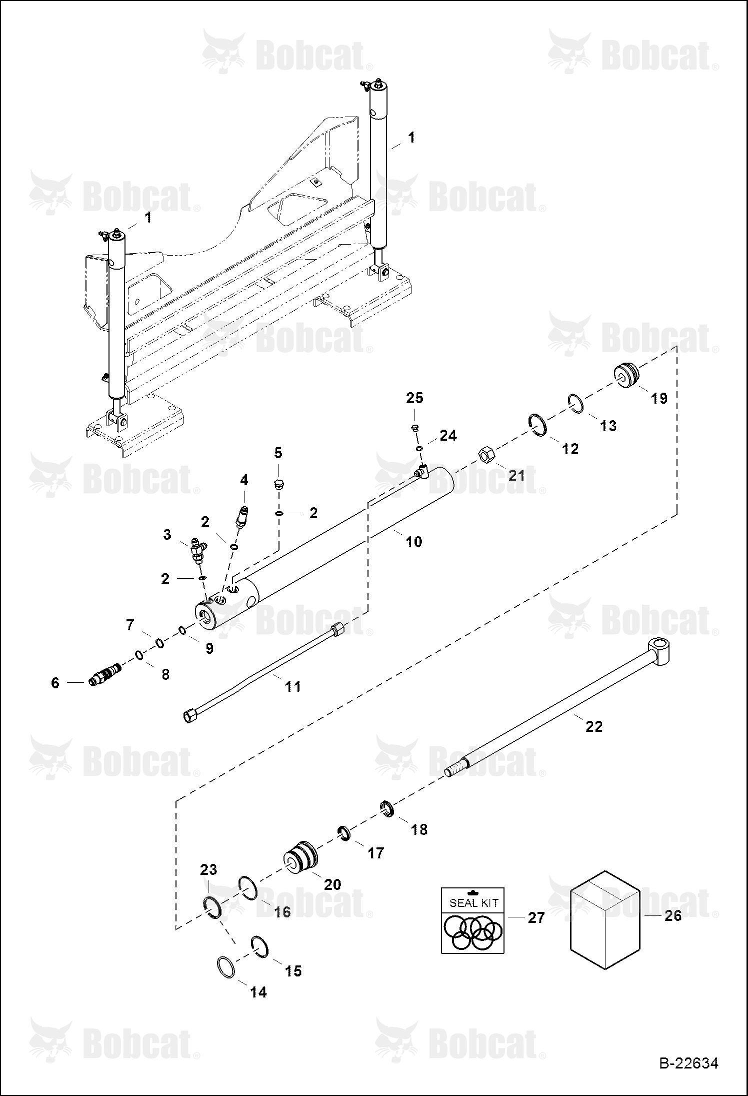 Vertical Stabilizer Cylinder (Side Shift Backhoe)