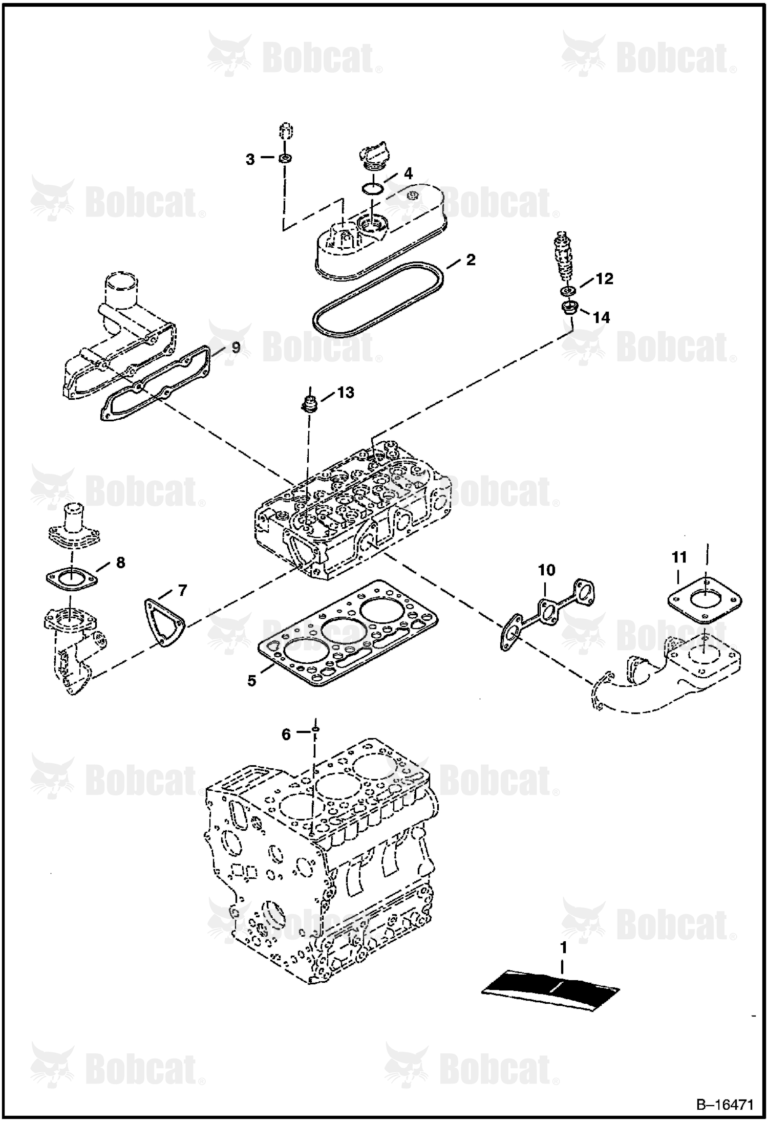 Upper Gasket Kit (Kubota D722)