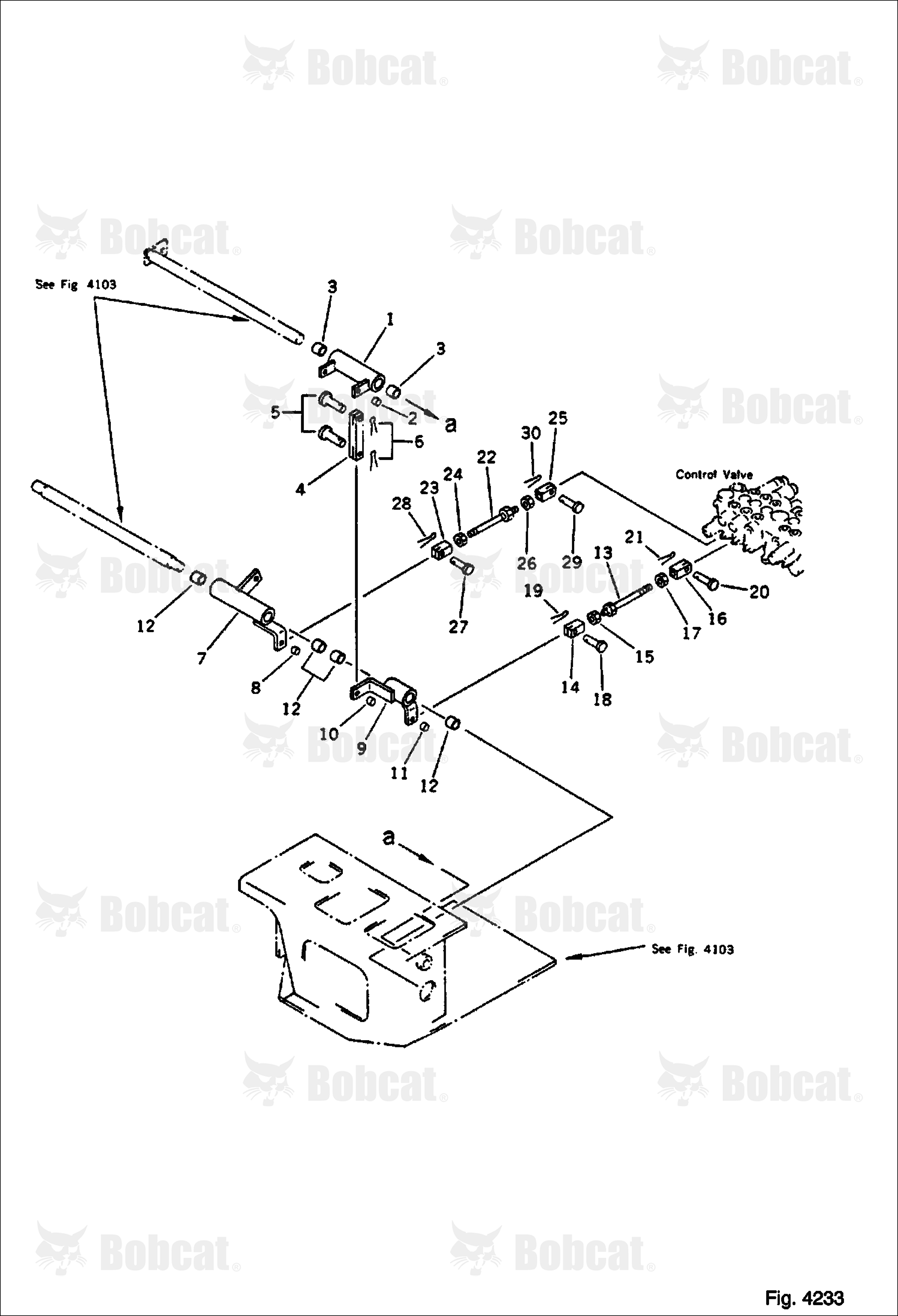 Boom and Bucket Control Linkage