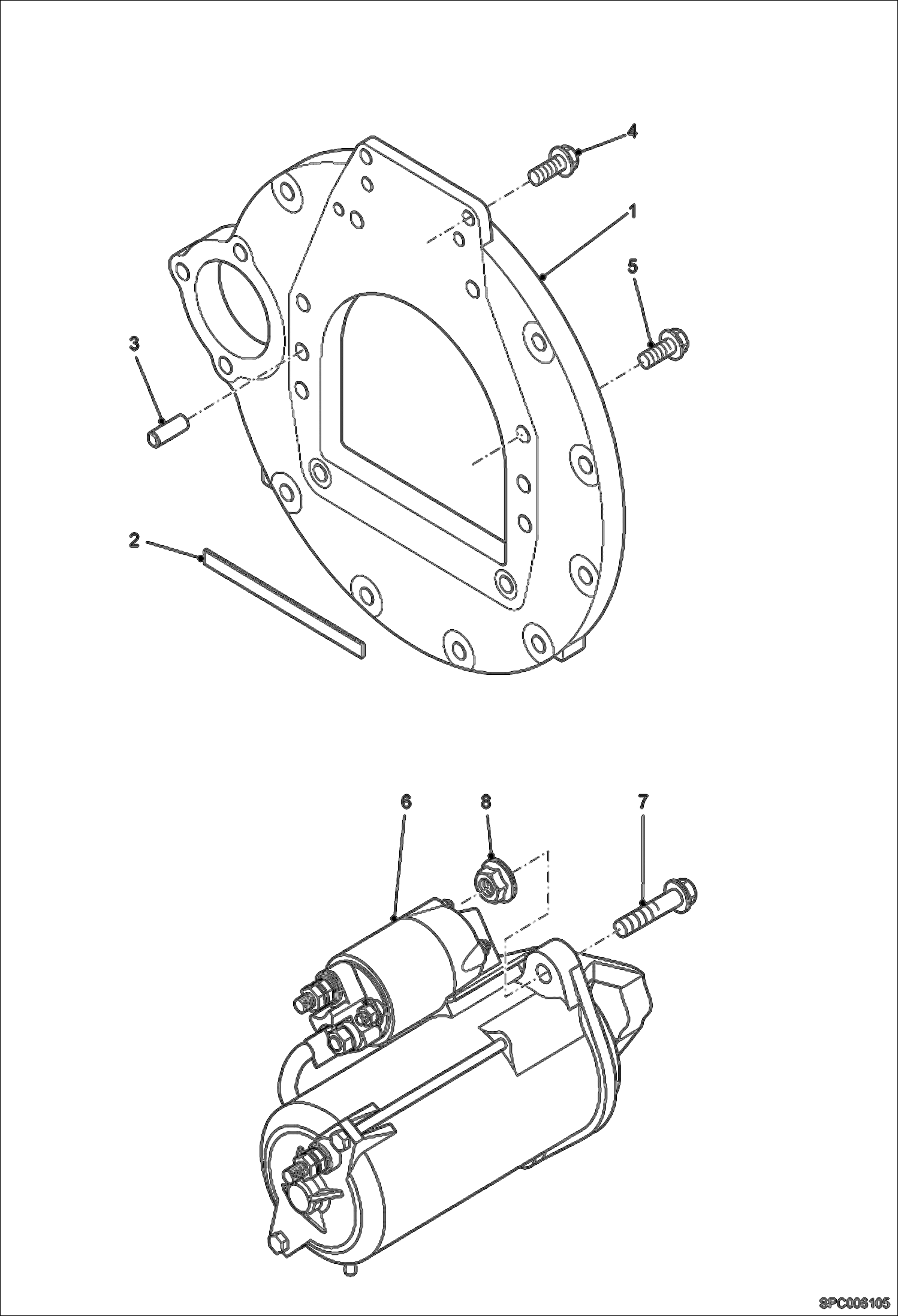 Flywheel Housing and Starter
