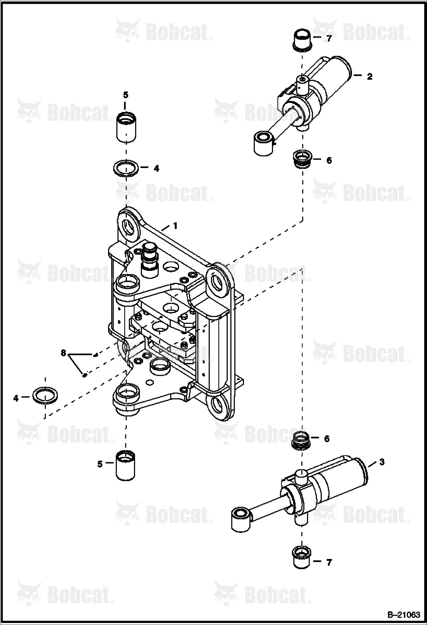 TRUNNION/SWING Cylinder (Side Shift Backhoe)