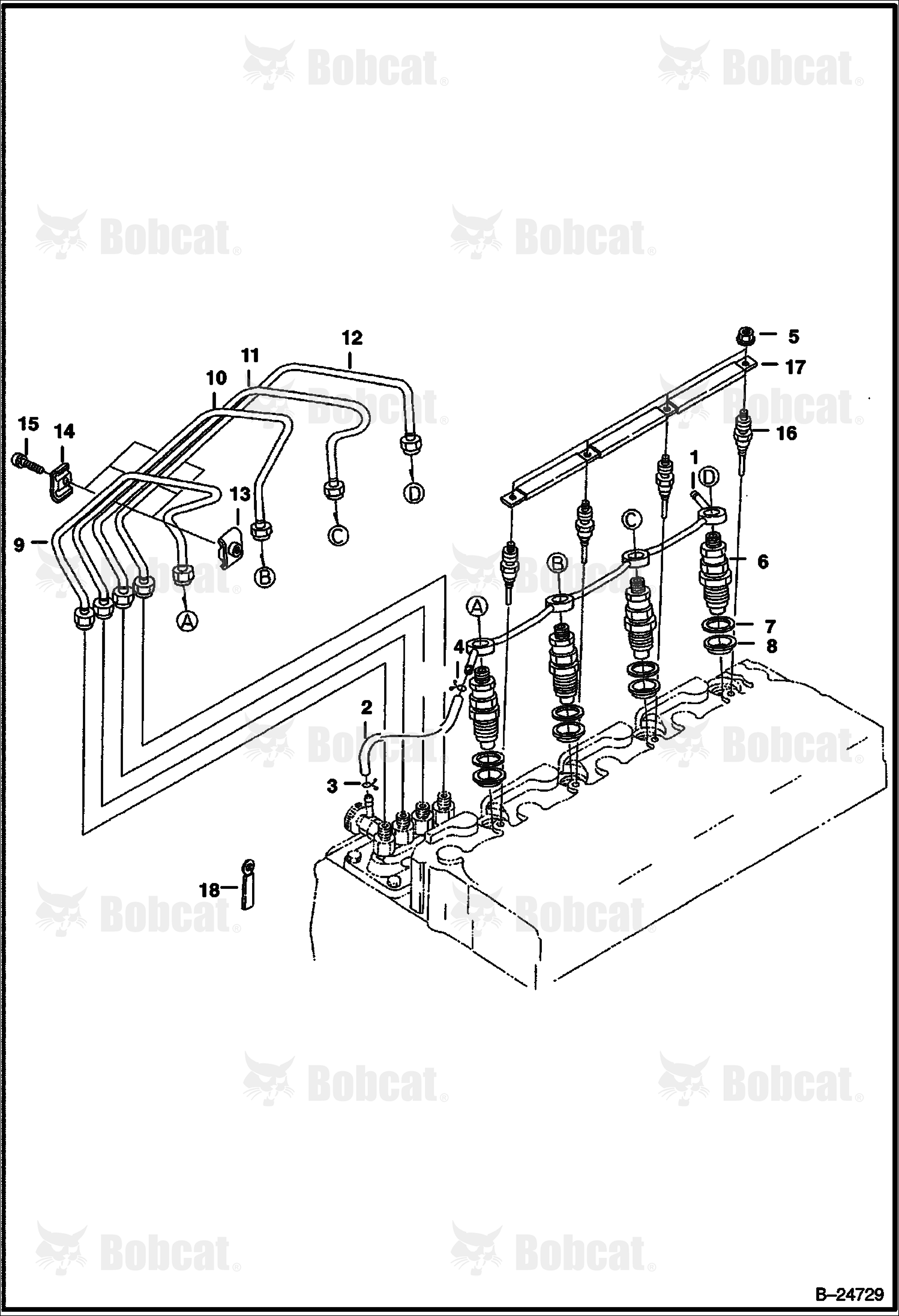 Injector Nozzles (Kubota - V2003-T-2EB - Tier II Replacement)