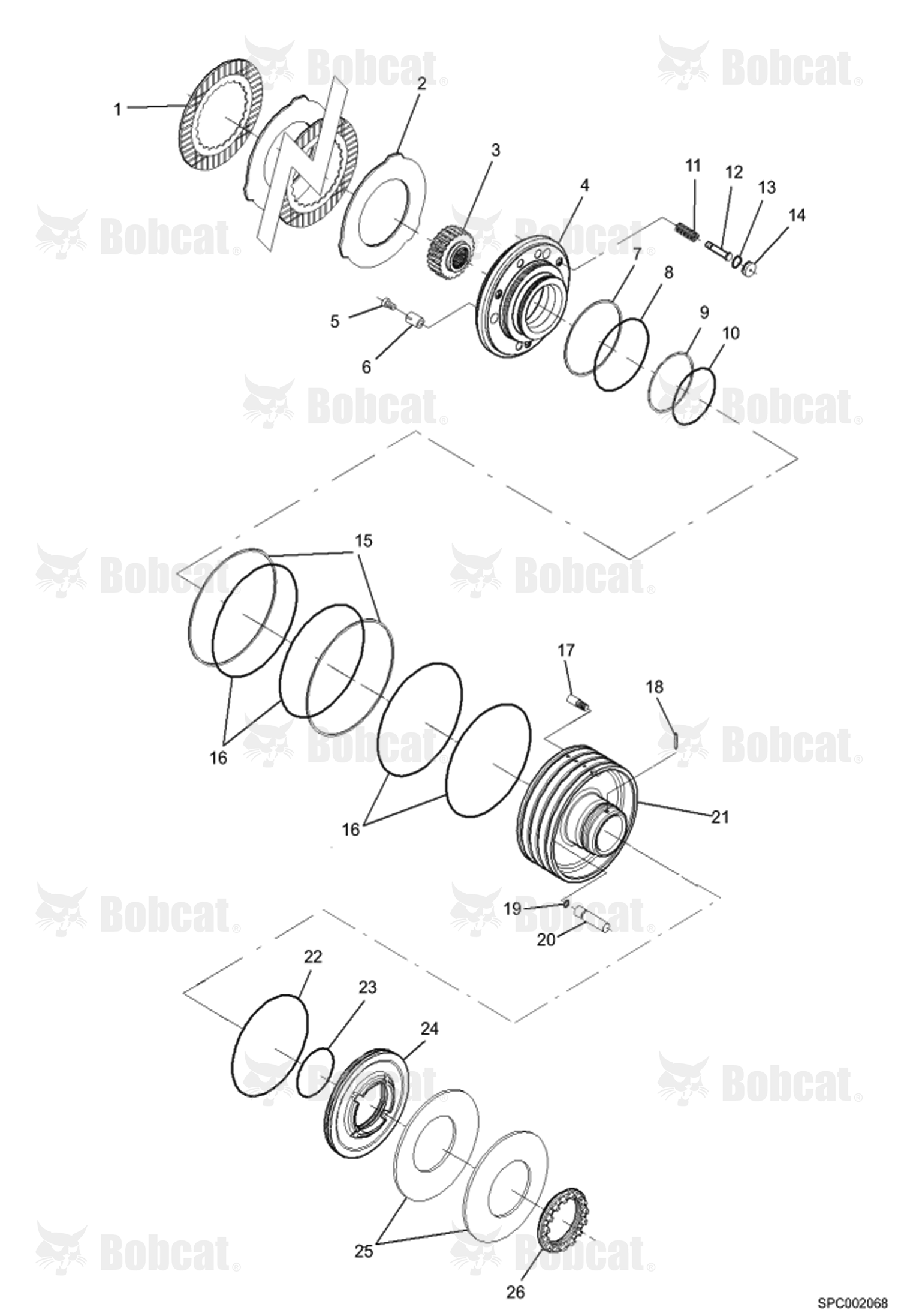 Brakes - Front Axle  367612501 & Above, 367712501 & Above