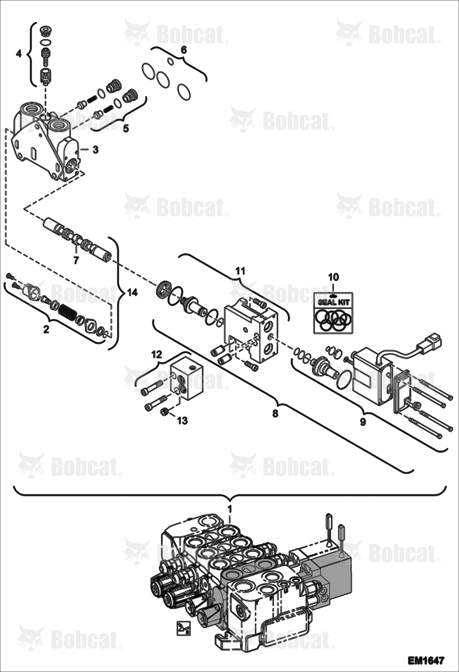 Hydraulic Control Valve (Auxiliary Hydraulics section) (Vendor Partnumber 08 404 390)