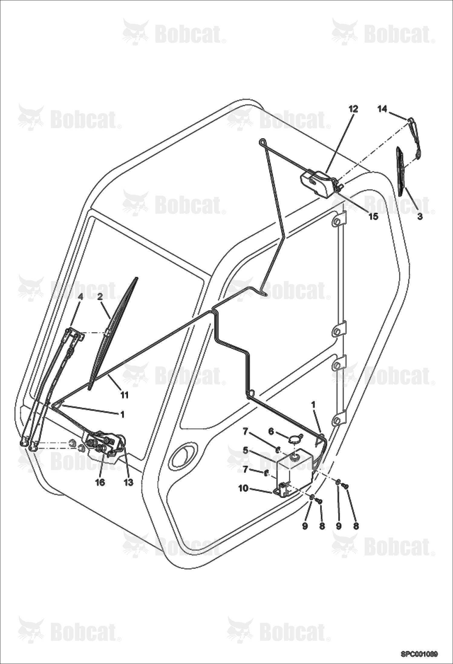 Operator CAB (Wiper Installation)  AC1C11001 & Above