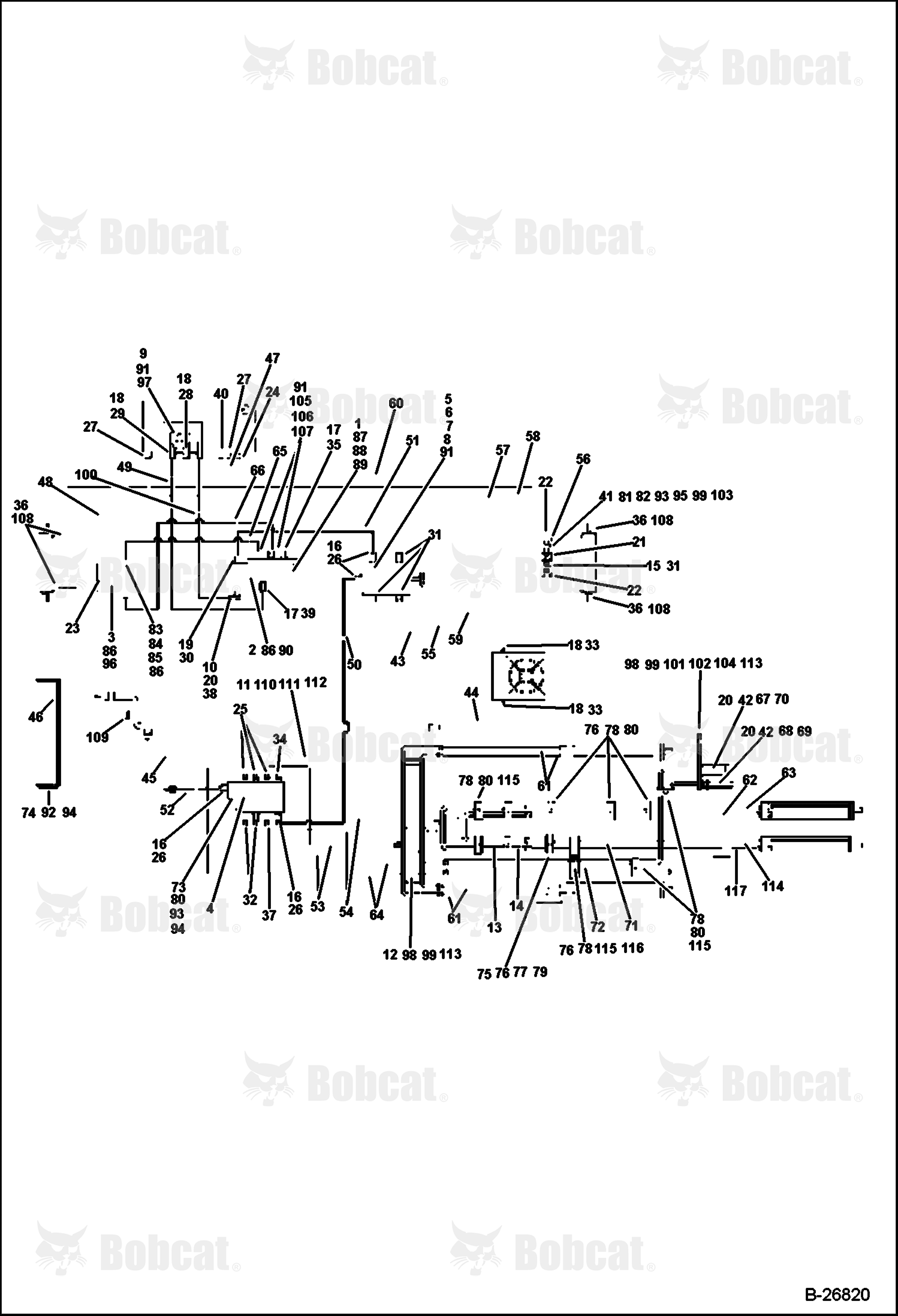 Hydraulic Circuitry (BL570) (BL575)  570611025 & Above, 572011007 & Above