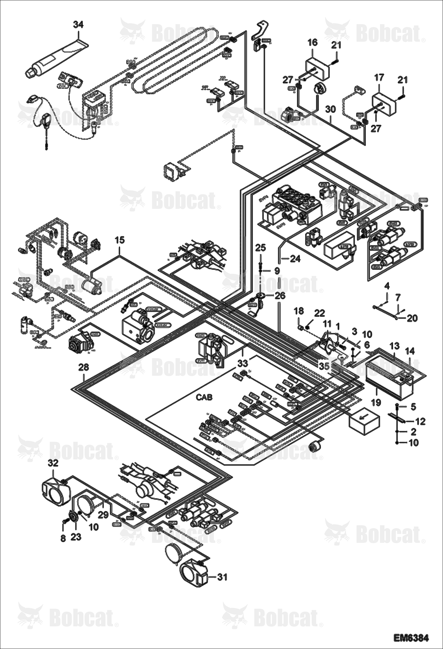 Electrical Circuit Chassis  A8HP13000 & Above, A8HK13000 & Above, A8HL13000 & Above