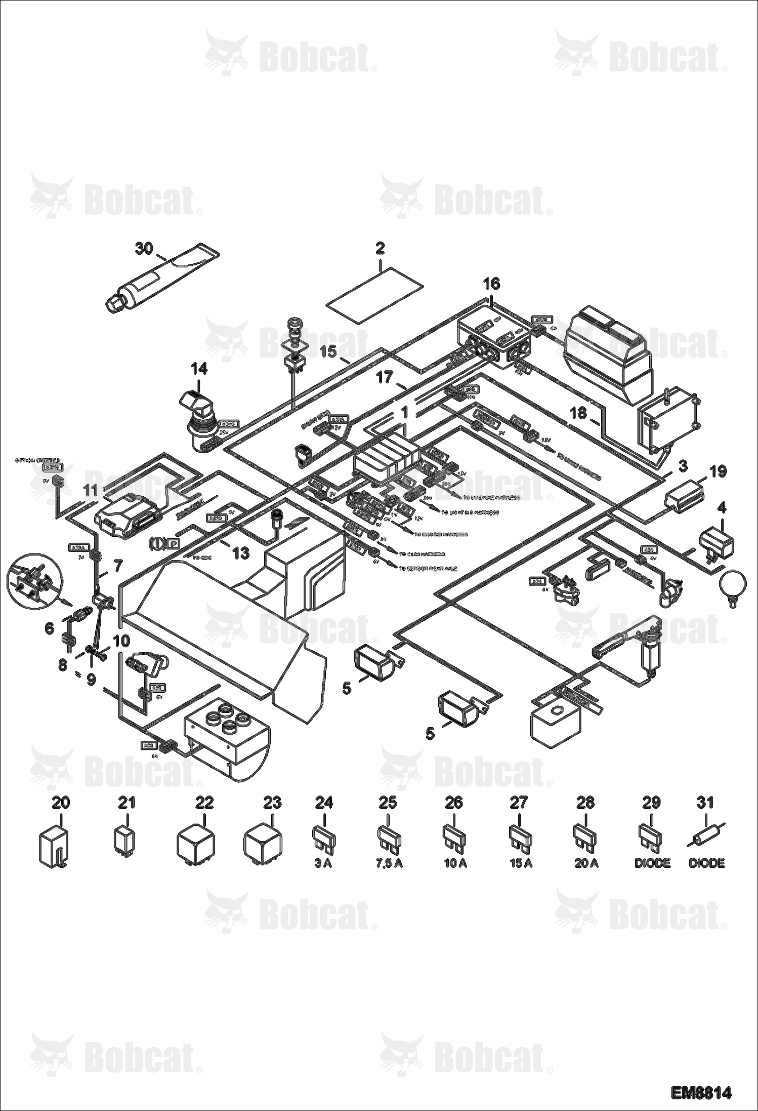 Electrical Circuit CAB A8GA11001 - A8GA12000, A8GB11001 - A8GB12000
