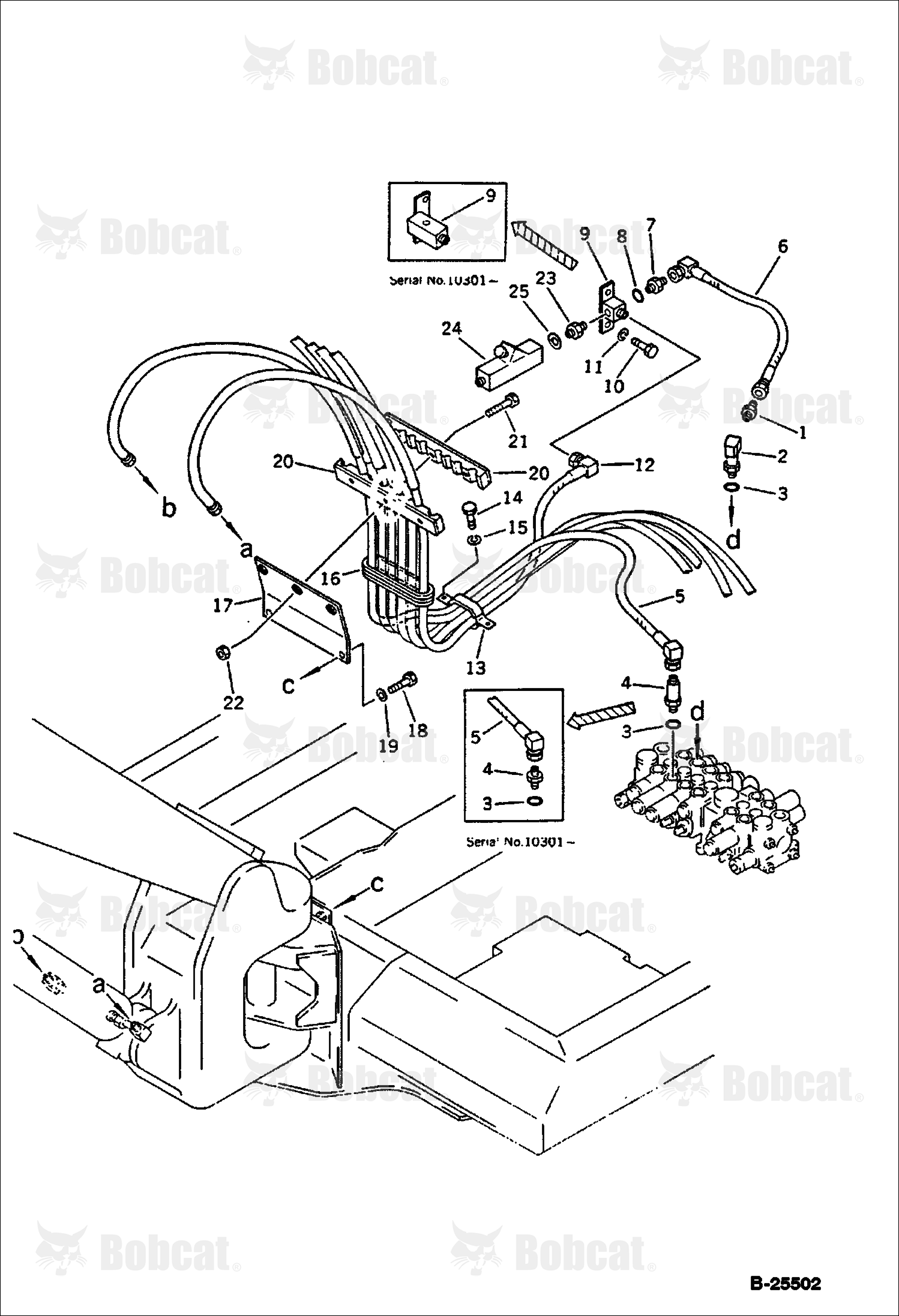 Hydraulic Piping (VALVE TO/FROM Boom CYLINDER) (USA SPEC.)