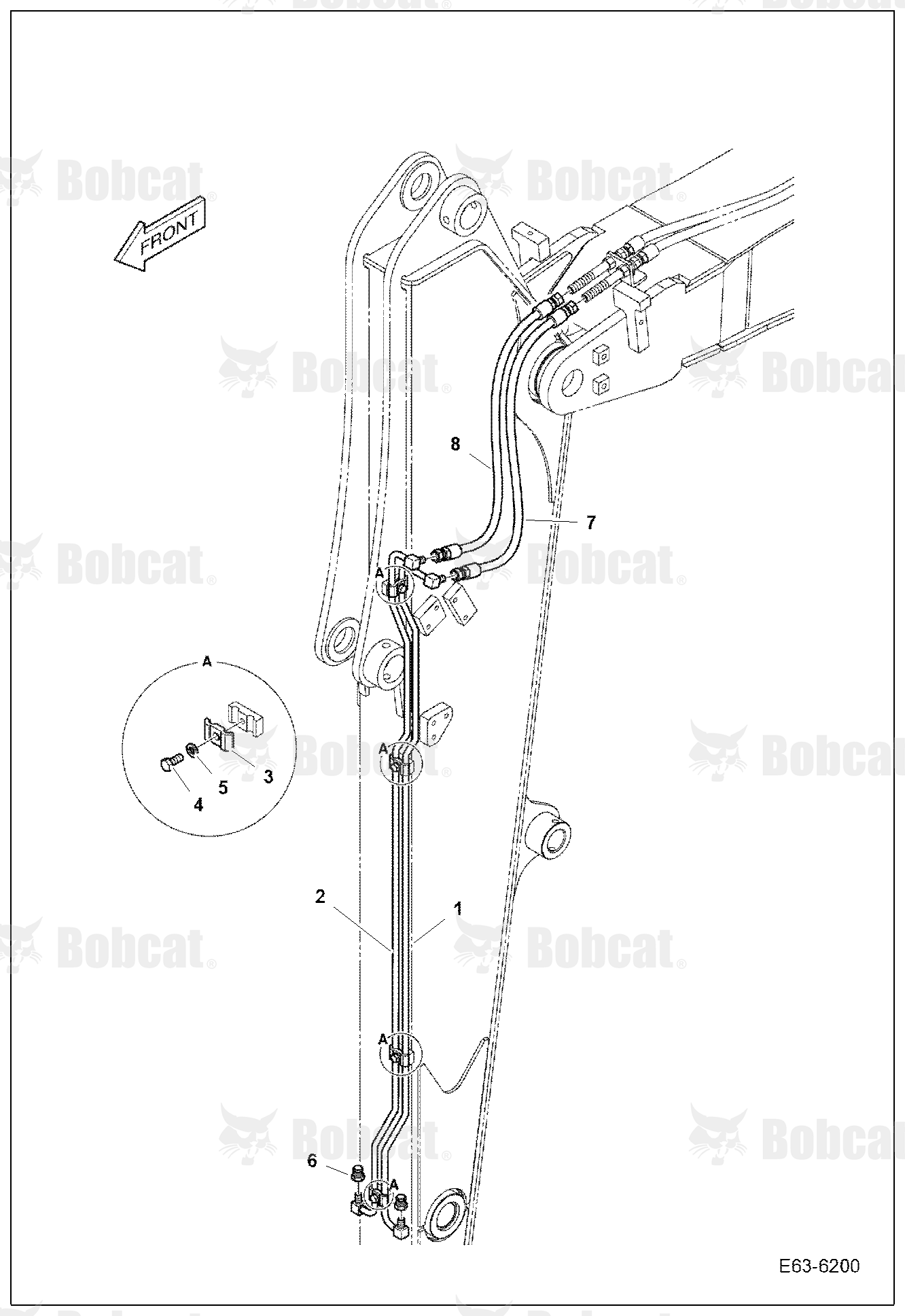 Hydraulic Pilot Circuitry (Arm 1.9 m) (Quick Clamp)
