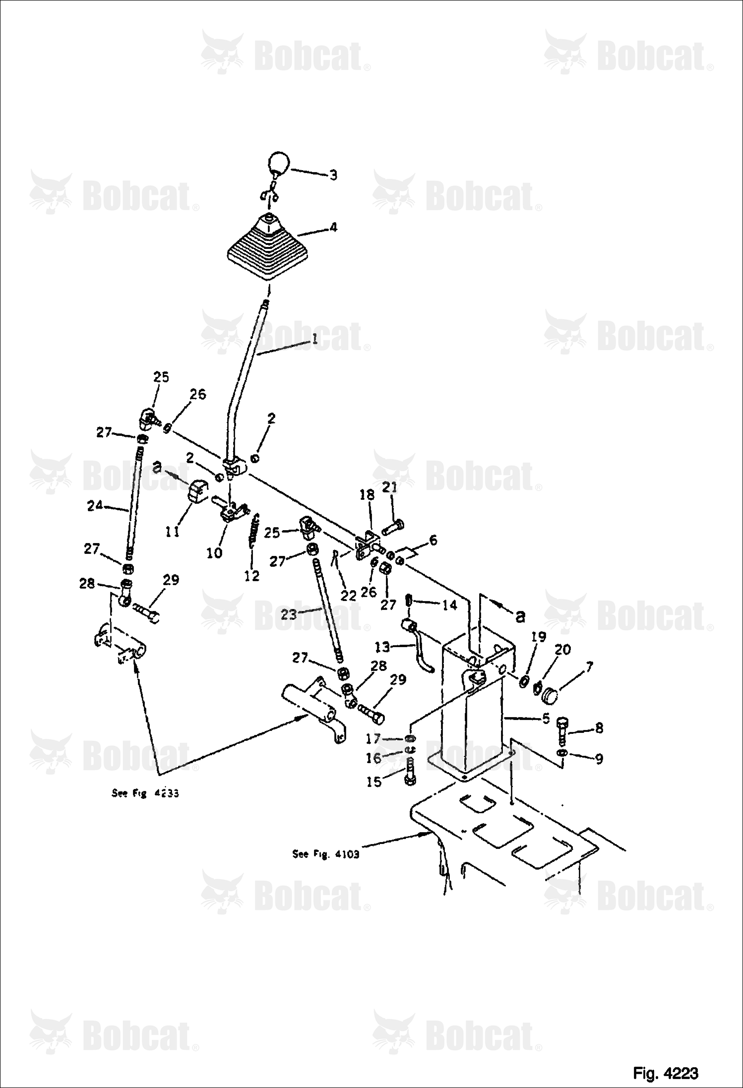 Boom and Bucket Control Lever