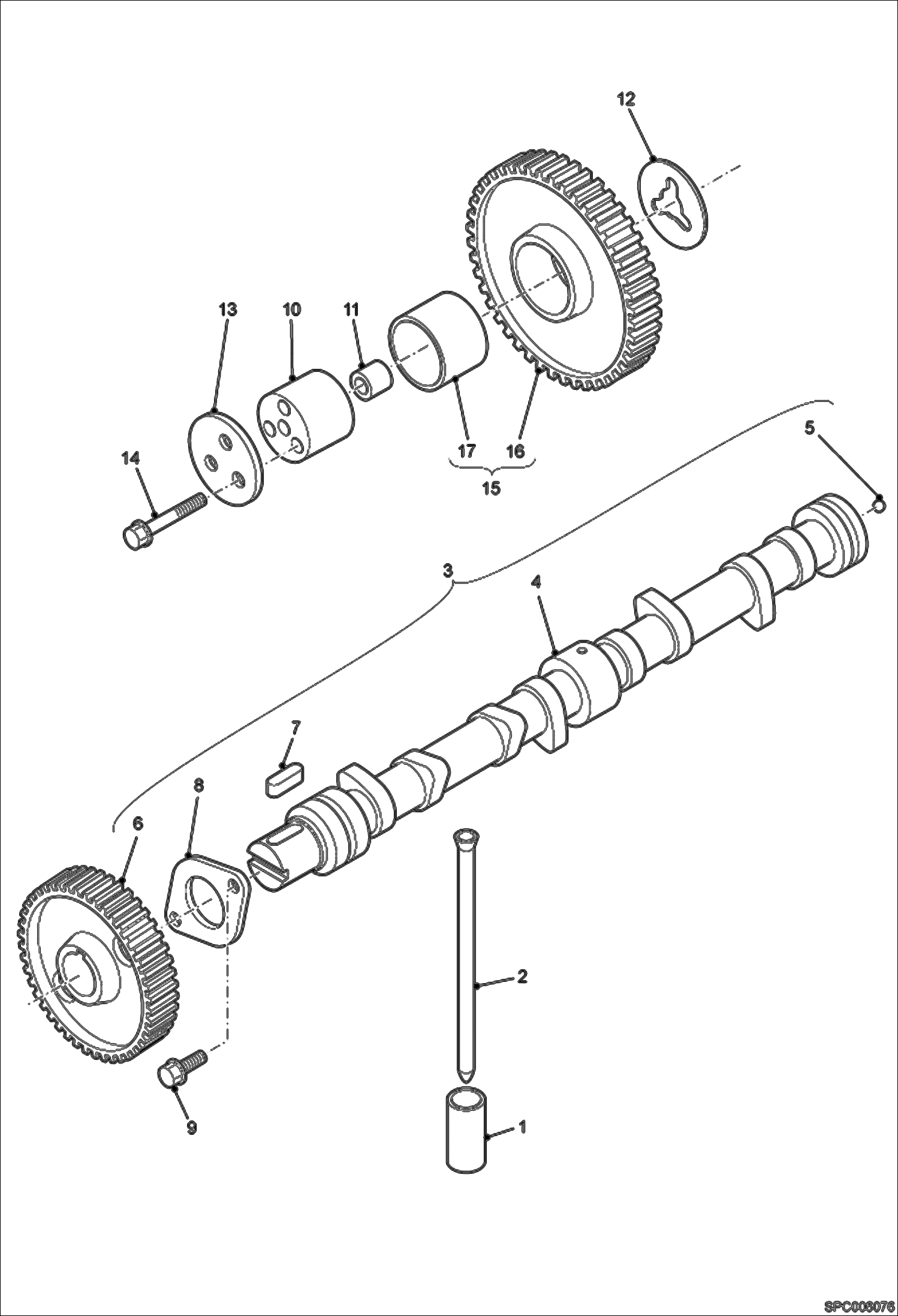 Camshaft and Idler Gear Shaft