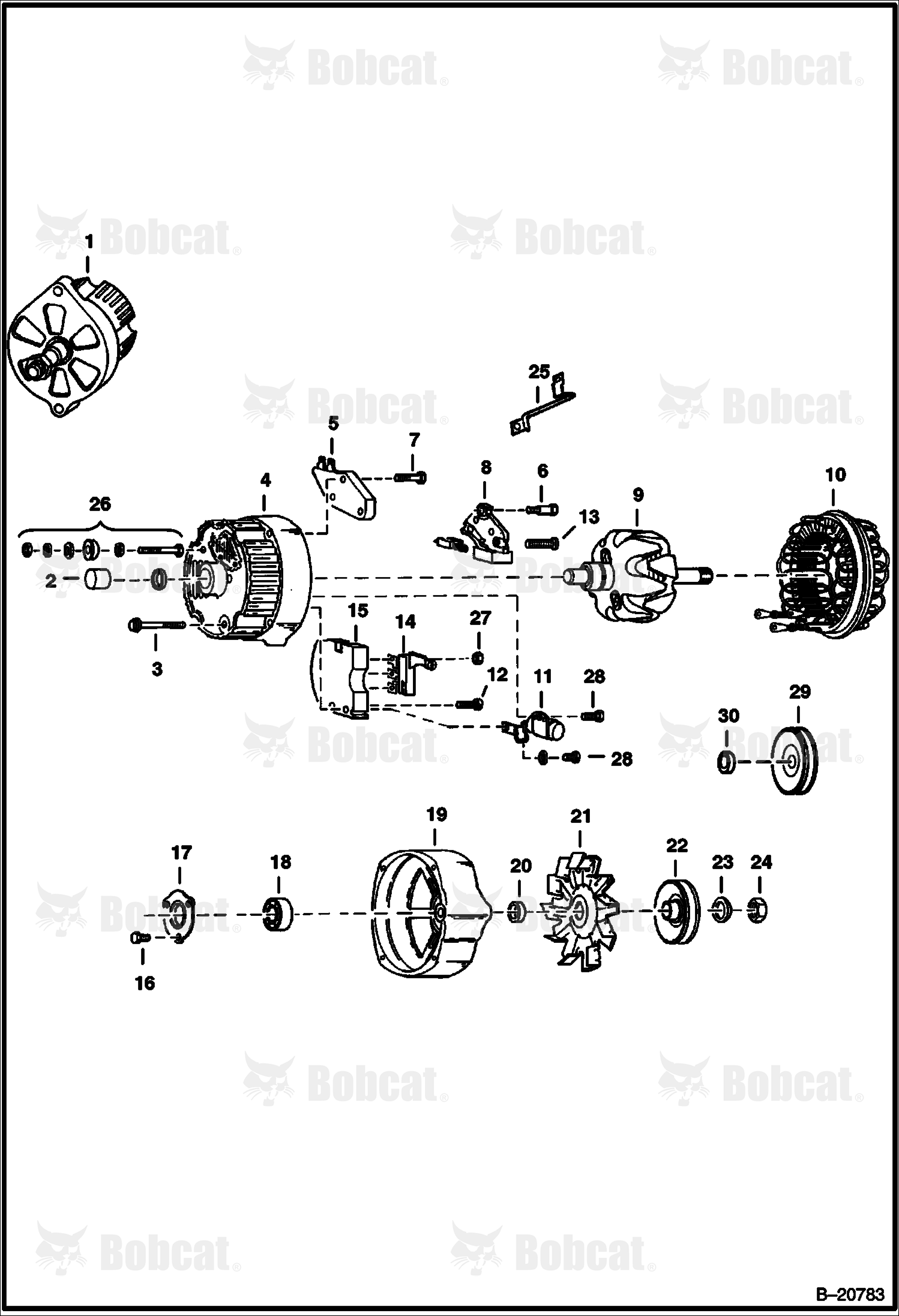 Alternator (Delco 1103133 - Open)