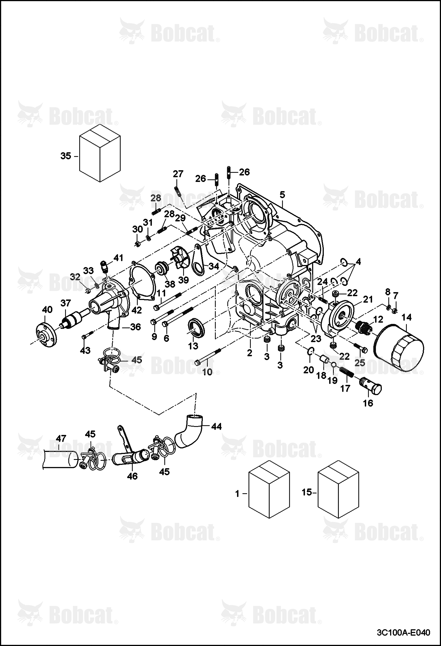 Gear Case Group (With Water Pump)