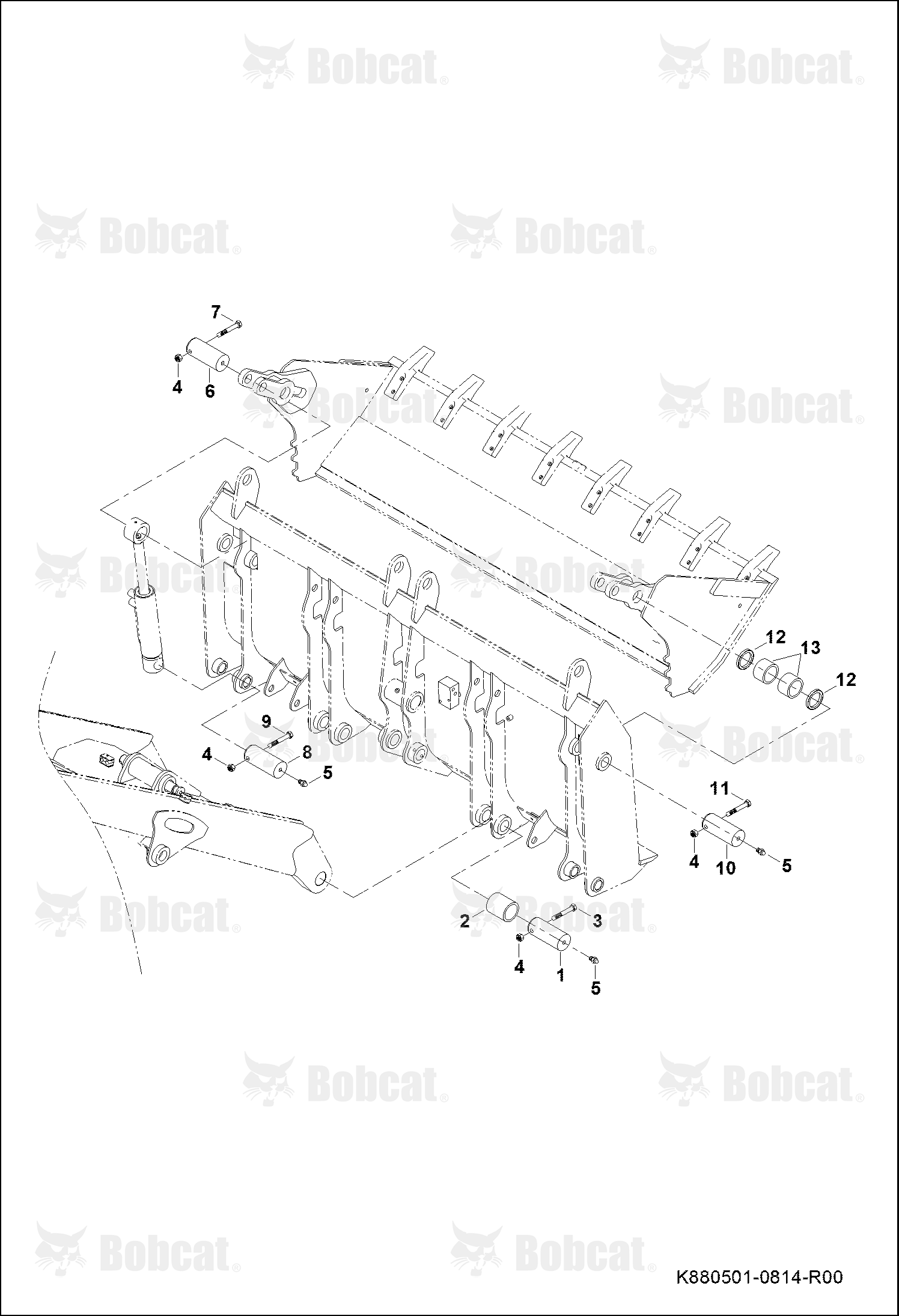 Front Boom Bucket Connections