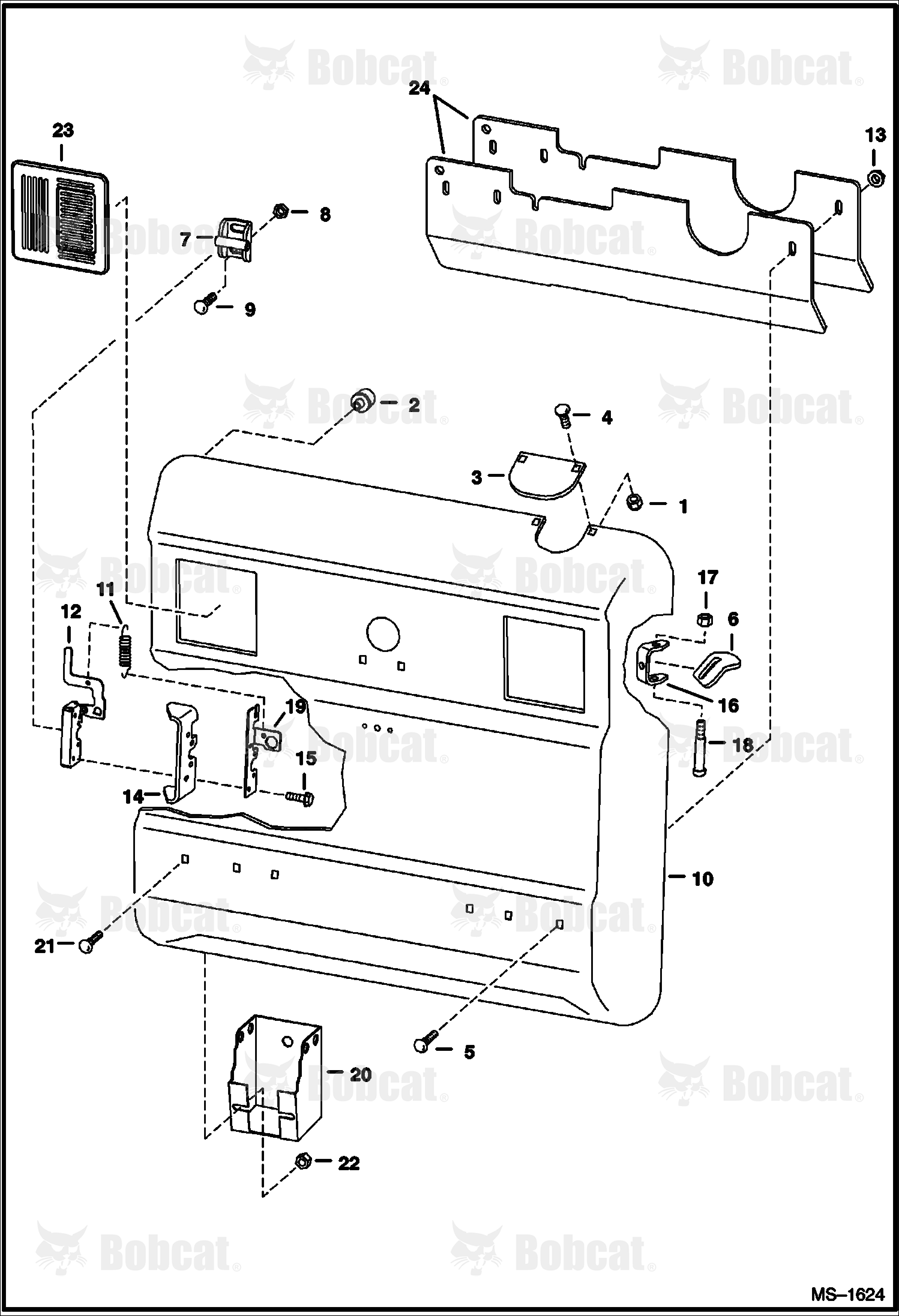 Rear Door (One Piece)  514415610 & Above, 514511107 & Above, 514611153 & Above