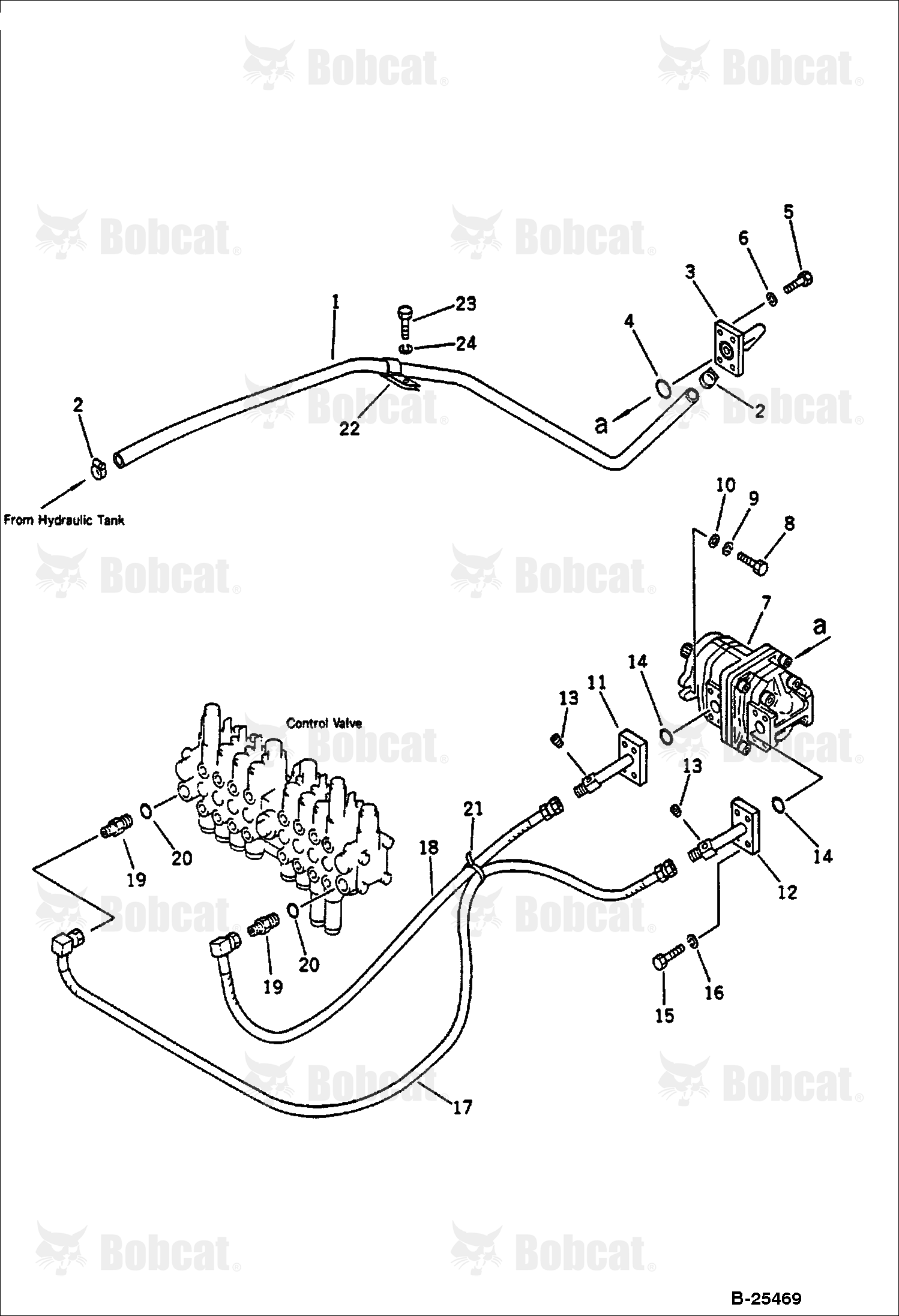 Hydraulic Piping (TANK TO Pump TO VALVE)