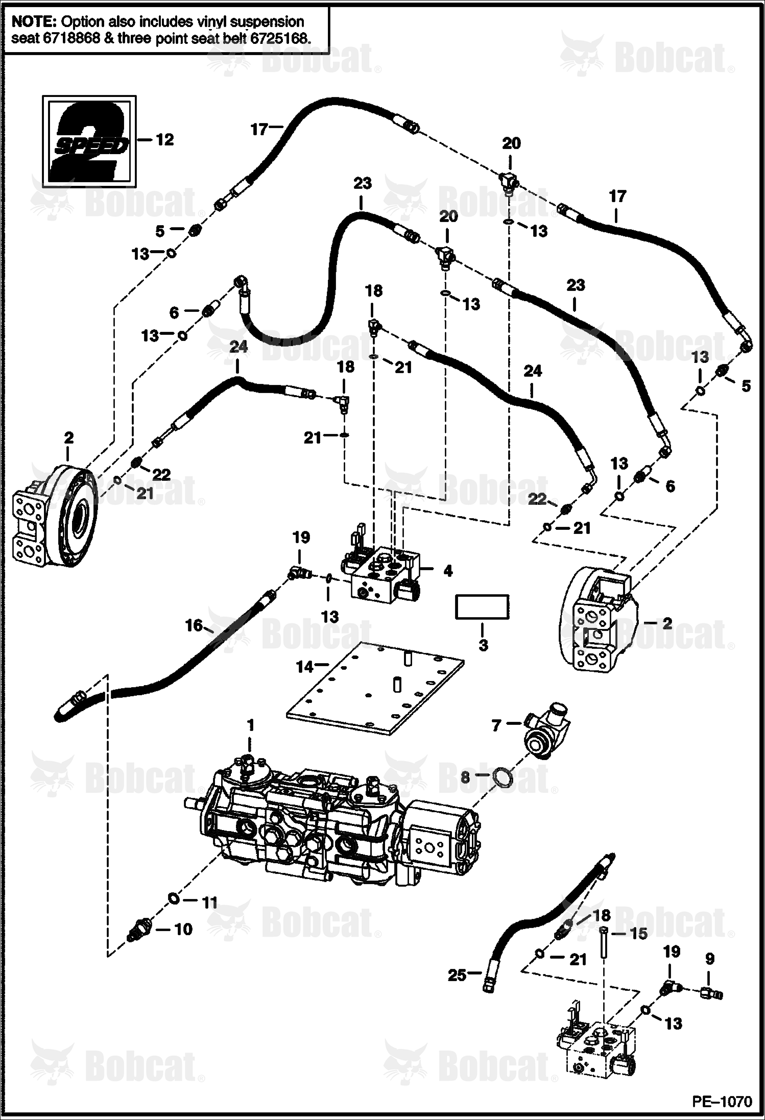 Hydrostatic Circuitry (2-Speed Option)
