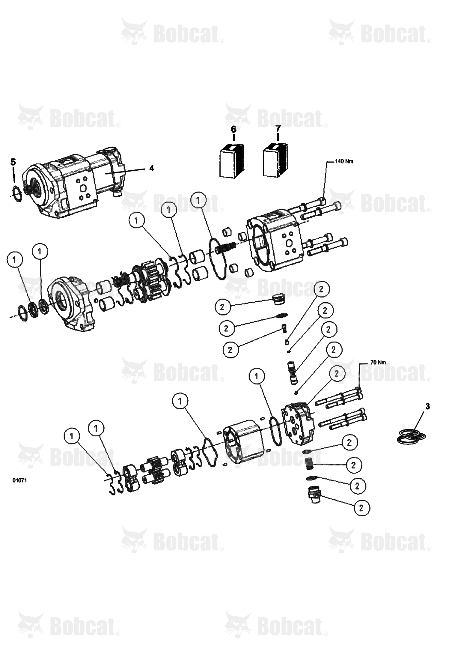Hydraulic Pump - Details 367011001 - 367013016, 367311001 - 367312018