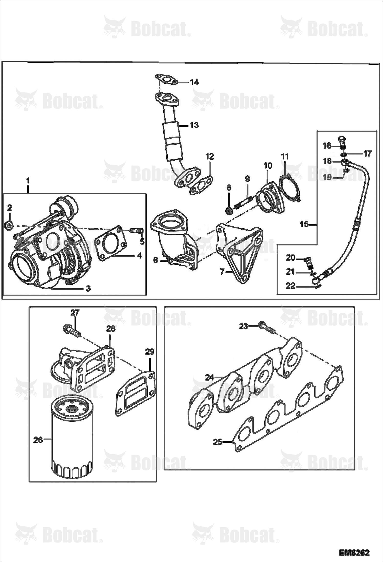 TURBO, Oil Filter & Exhaust Manifold