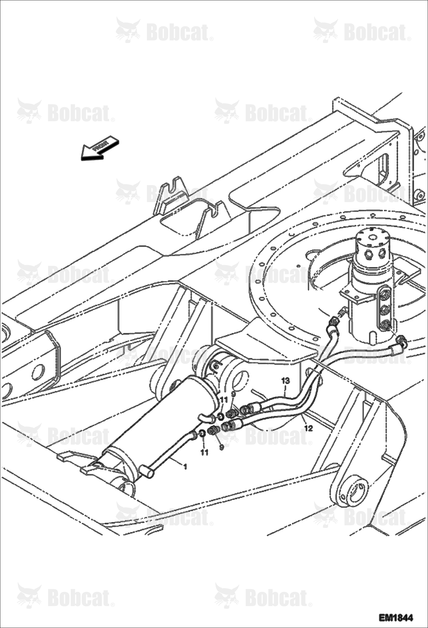 Hydraulic Circuitry (Lower/Blade W/O Lock Valve) (Standard)
