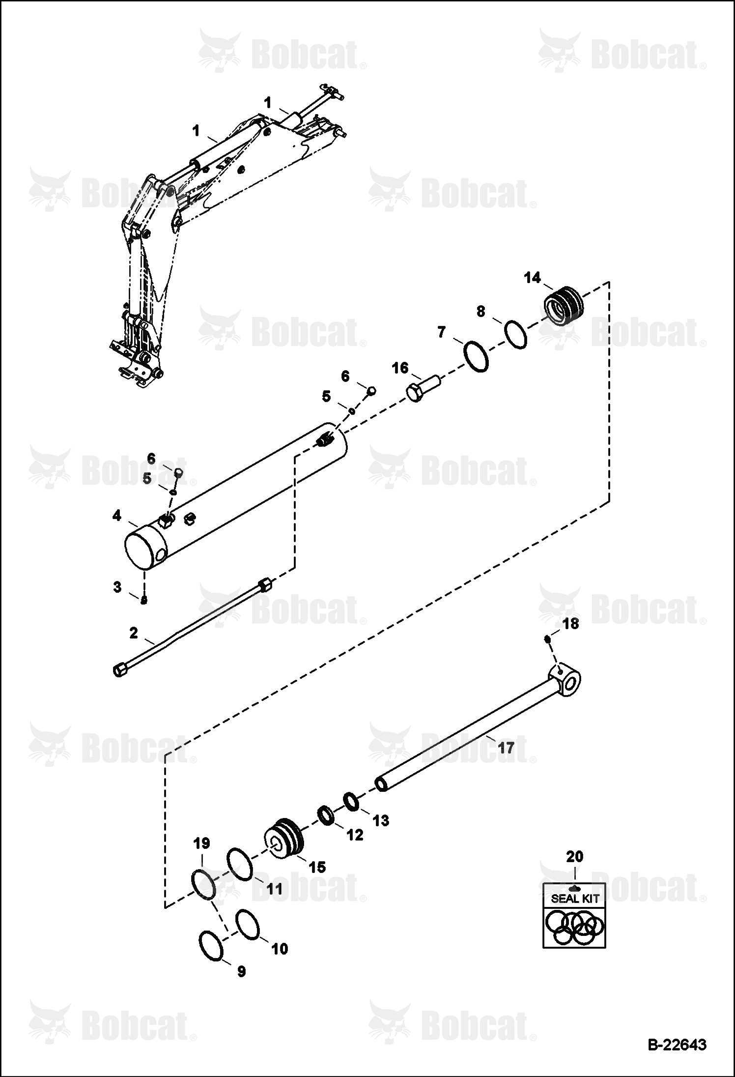 ARM, Boom Cylinder (Side Shift Backhoe)