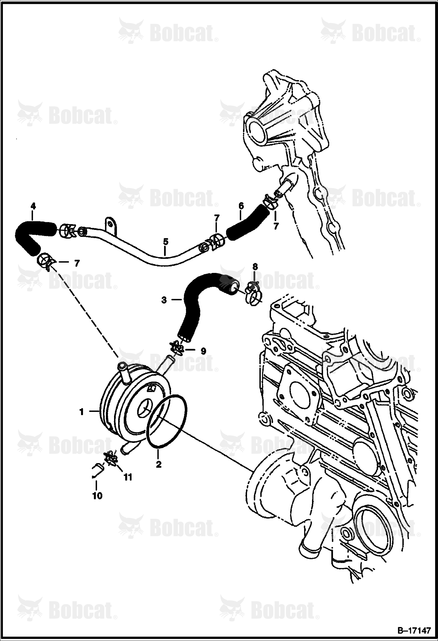 Oil Cooler (Kubota - V2003T) (1G622-00000)  500K11001 - 500K12421, 519011001 - 519022517, 519211001 - 519212422