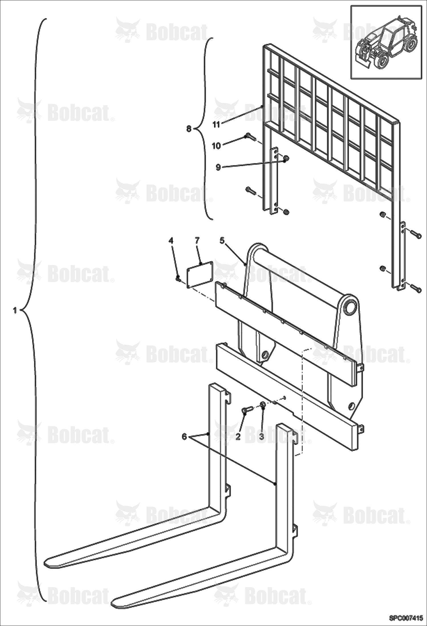 Rigid Forks Holder (W/Back)