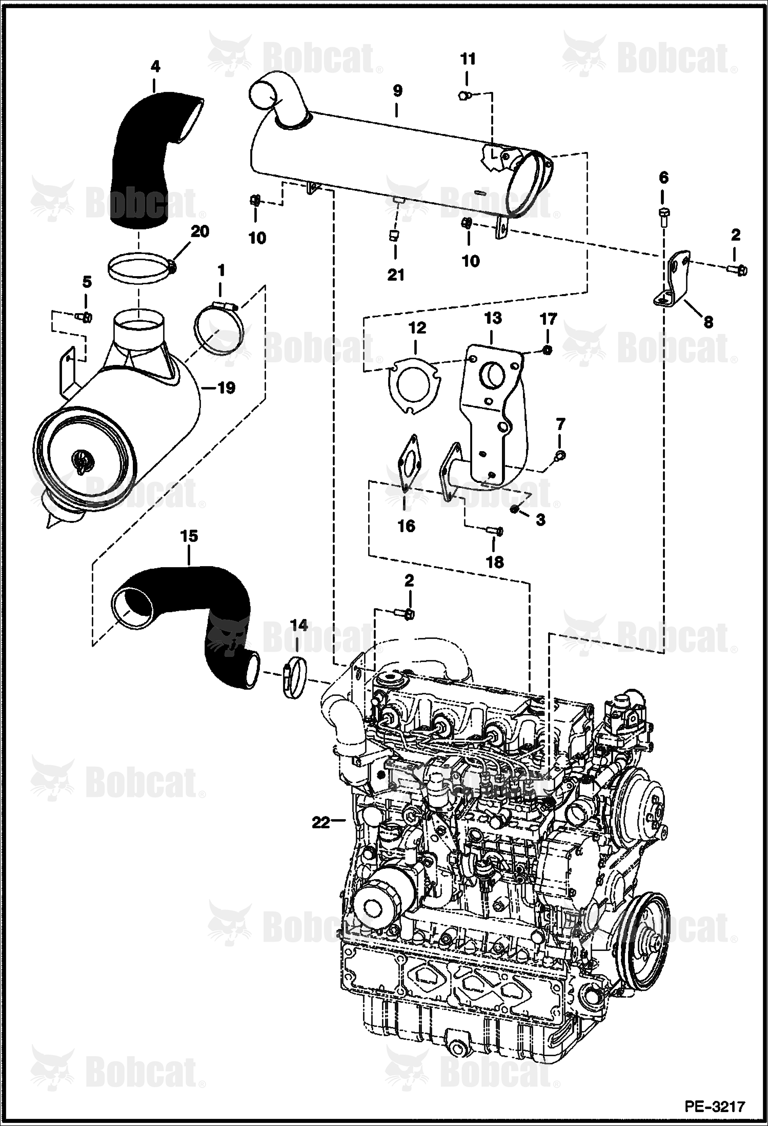 Engine & Attaching Parts (Air Cleaner, Muffler)