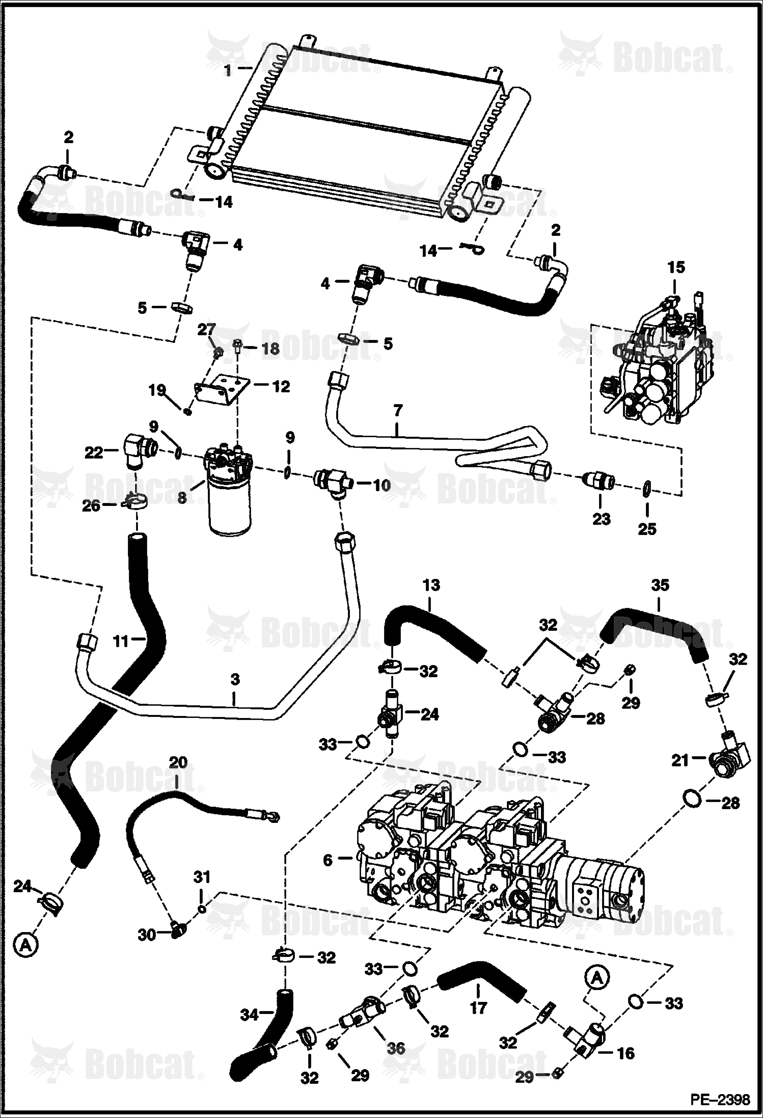 Hydrostatic Circuitry (W/Cooler)(W/SJC) 521313913 & Above, 521411181 & Above, 521512100 & Above, 521611030 & Above, 526011001 - 526015999, 526111001 - 526111999, 525811001 - 525814999, 525911001 - 525911999