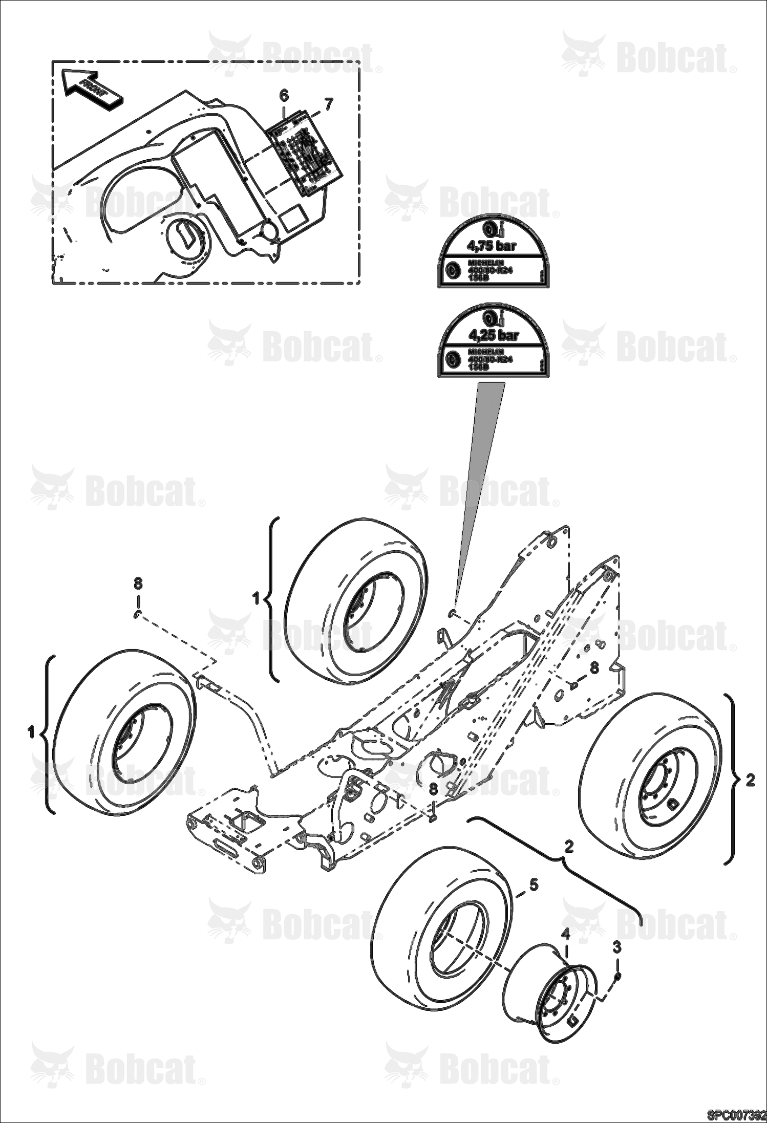 Wheels (Michlin 400/80-24 Power CL)