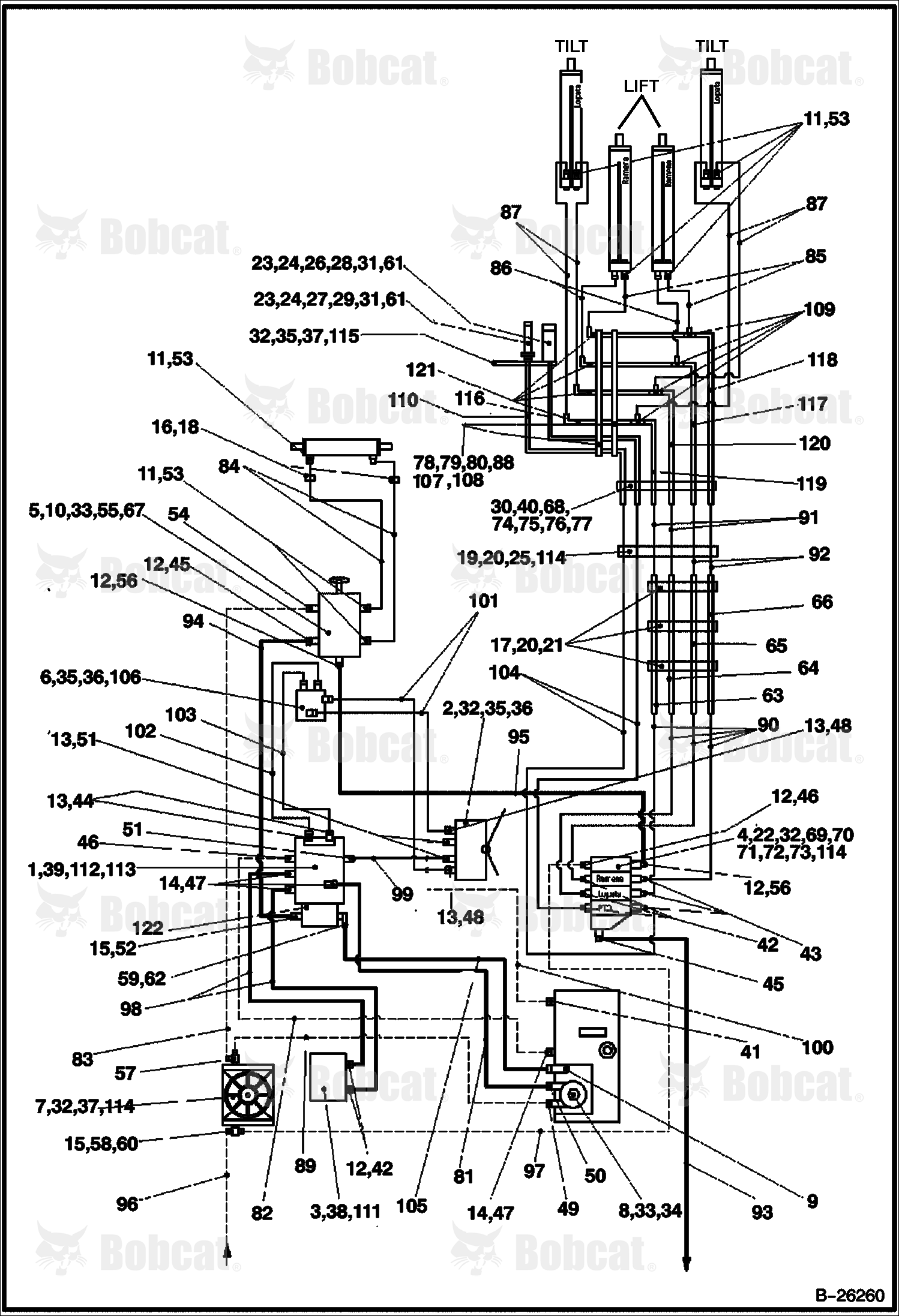Hydraulic Circuitry 570011001 - 570011056