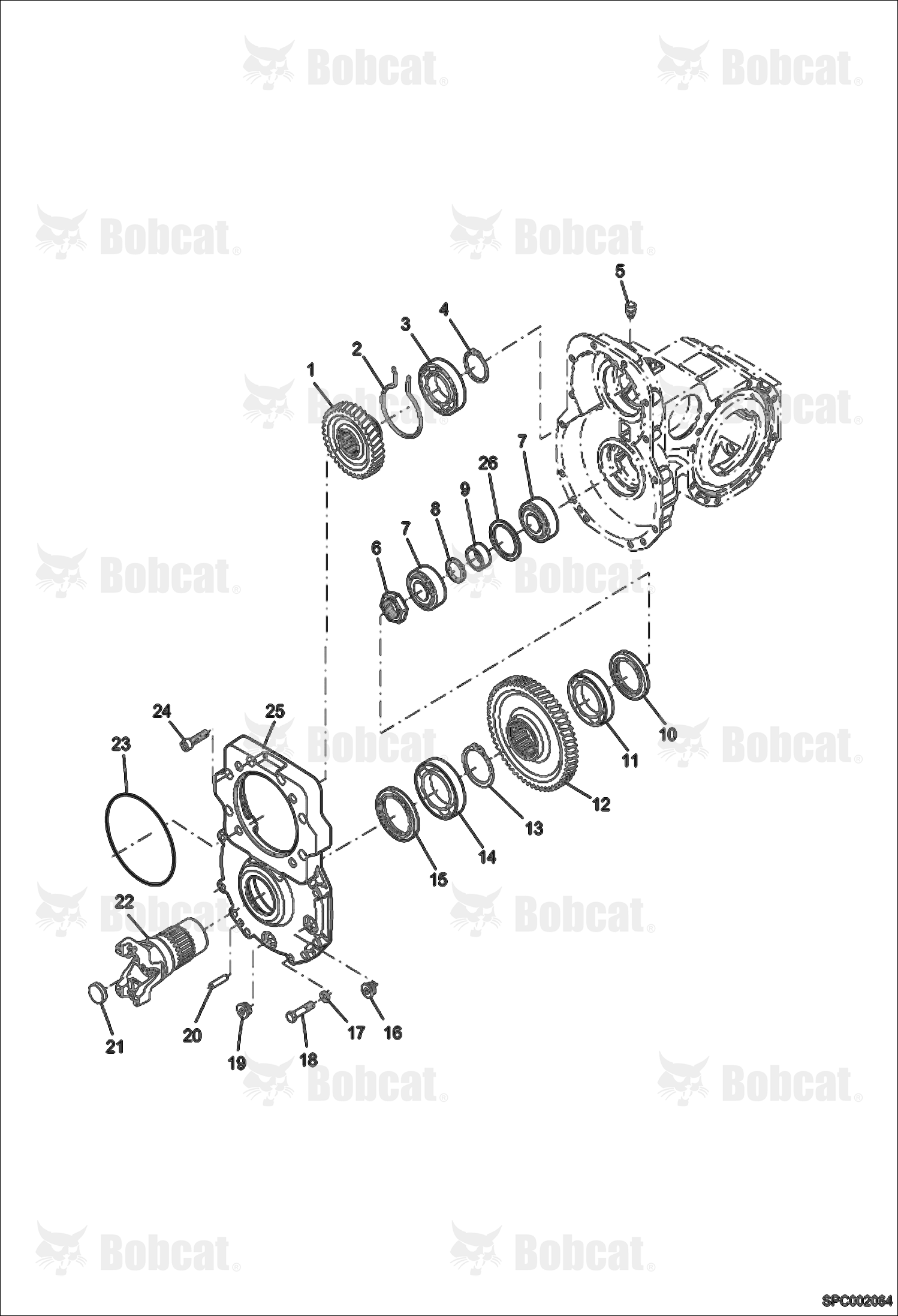 Reducer Box - Front Axle  364612501 & Above, 364712501 & Above