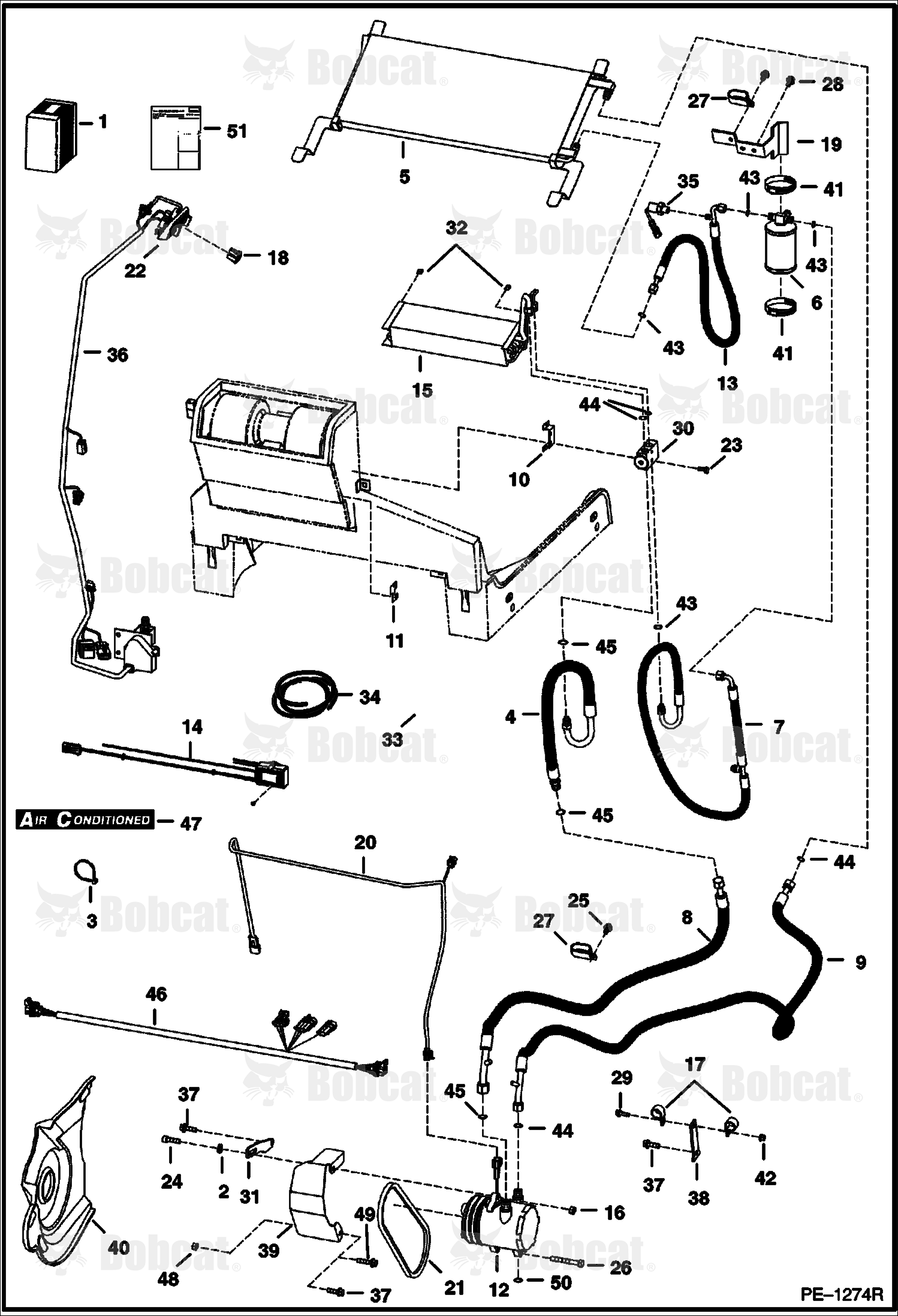 Heater & A/C (A/C Kit) (S185)  519028001 & Above, 519215001 & Above