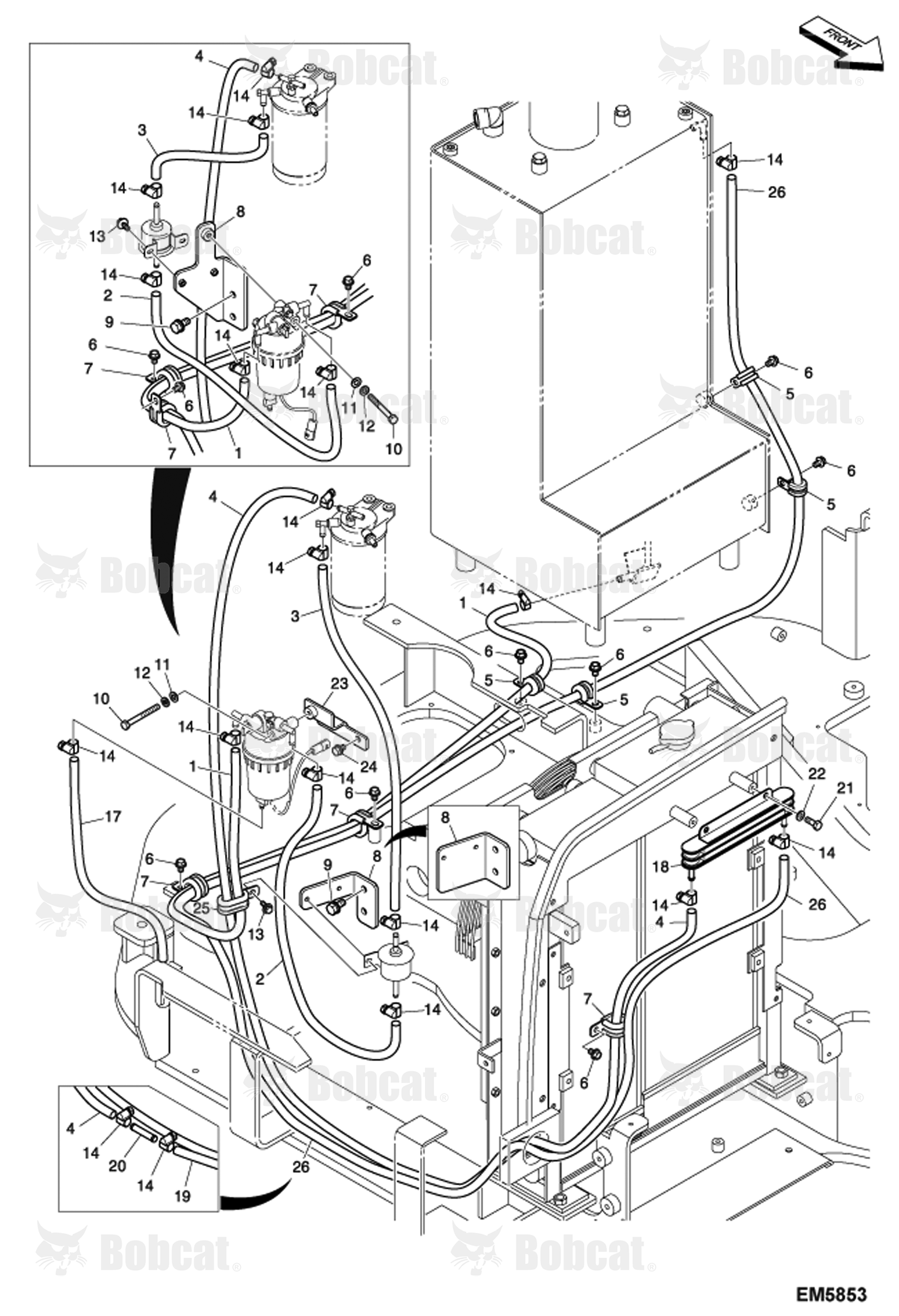 Fuel System (Hoses) AET811043 & Above, AGSZ11043 & Above