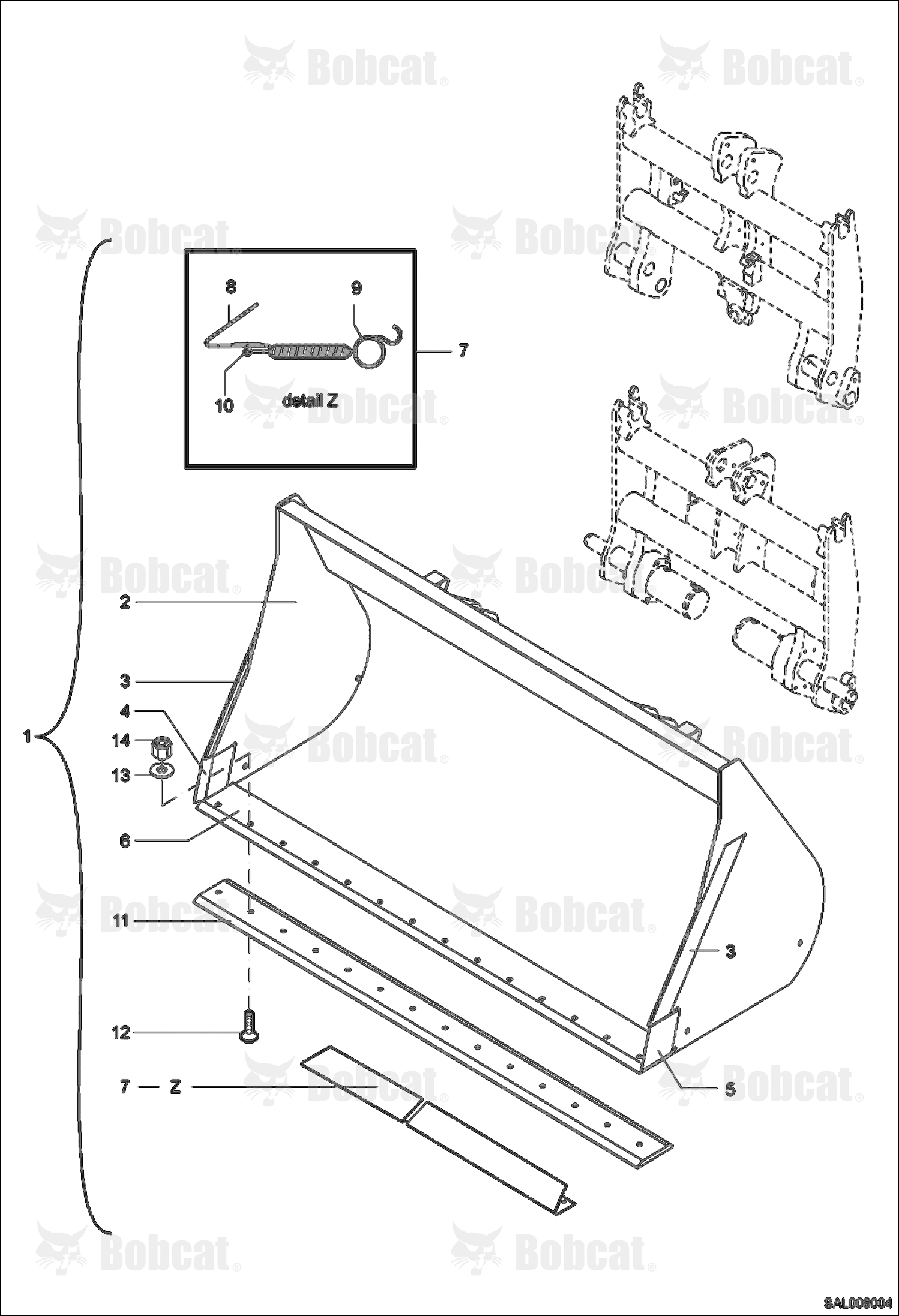 Light Material Bucket 1850MM 1,00CBM