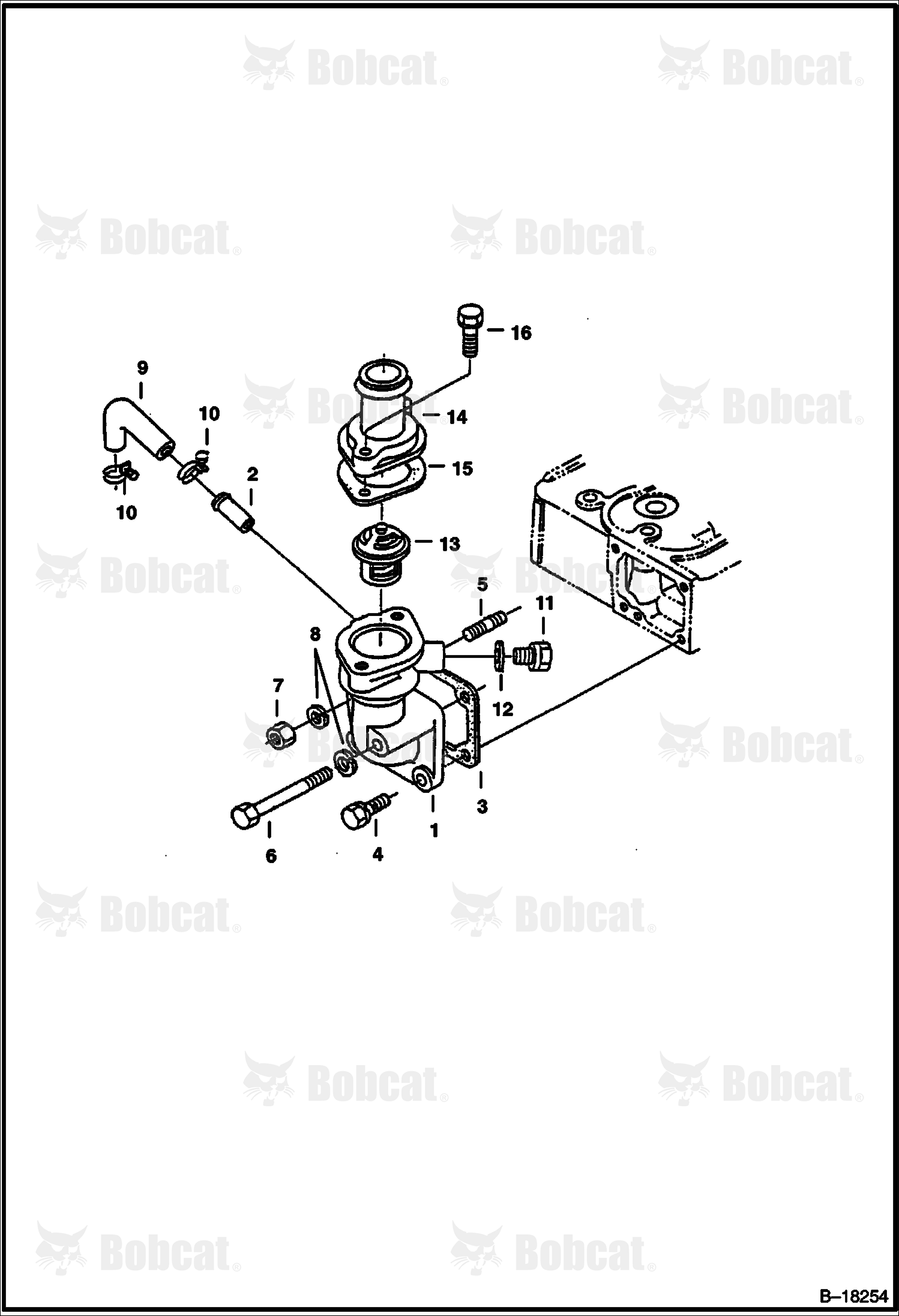 Water Flange & Thermostat