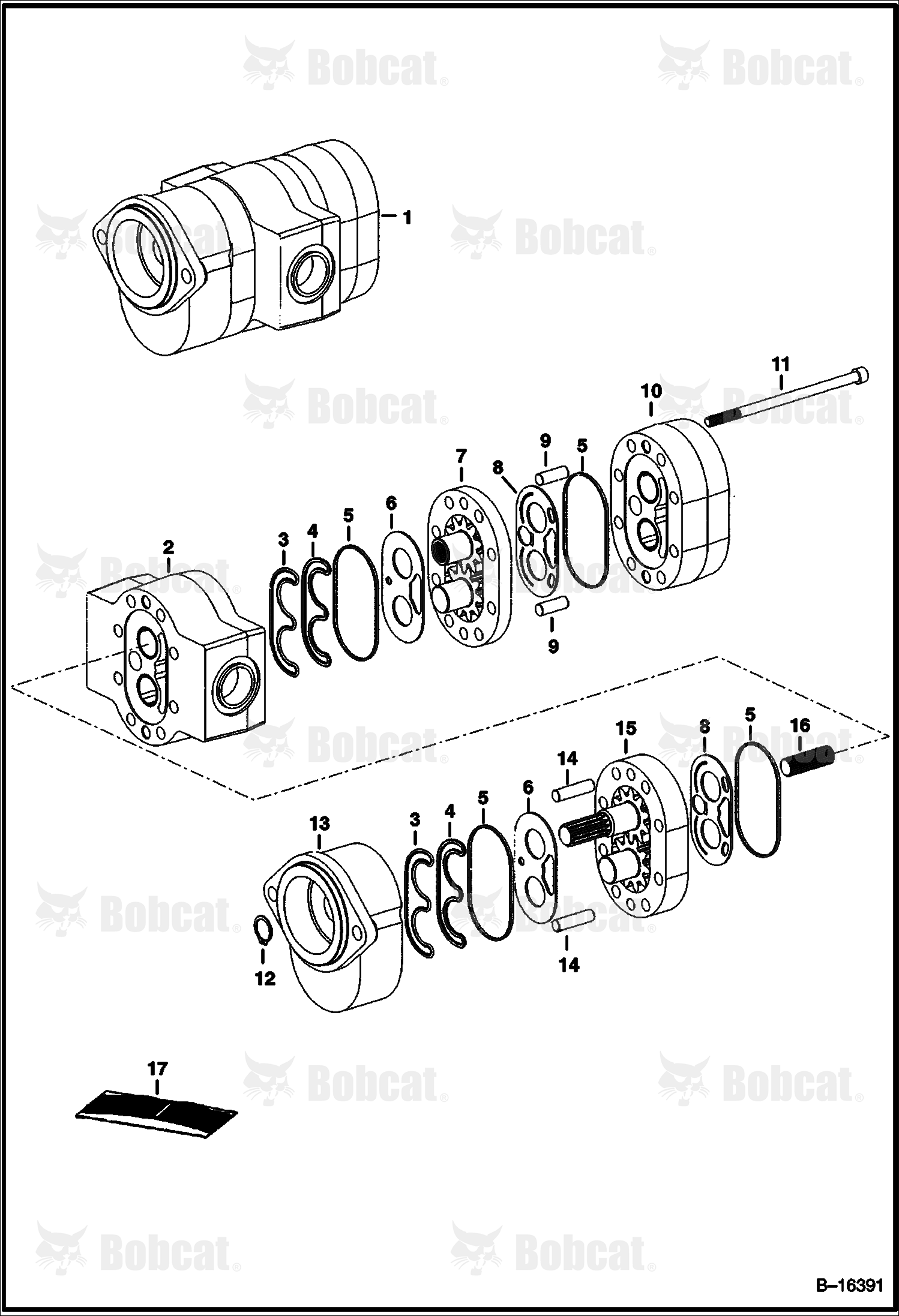High Horsepower Hydraulics (Cast Iron) (Double Gear Pump)  514149137 & Above, 517912142 & Above