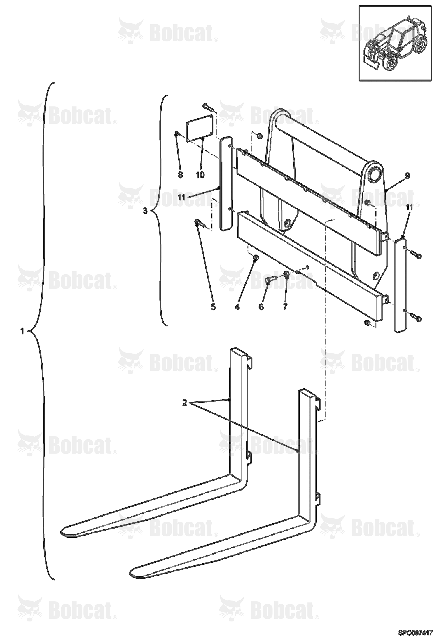 Rigid Forks Holder (W/O Back)